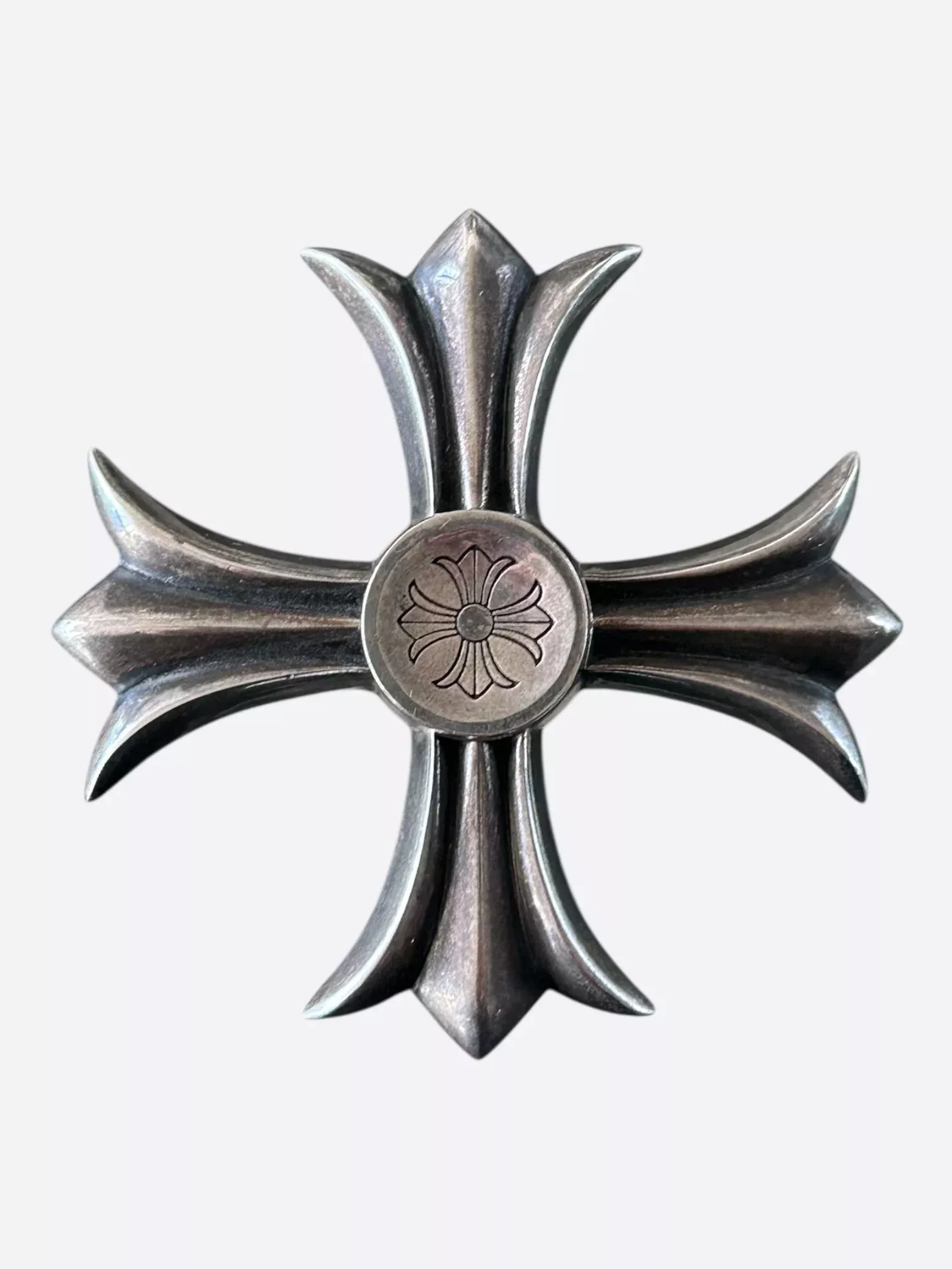 Chrome Hearts Silver Cross Fidget Spinner