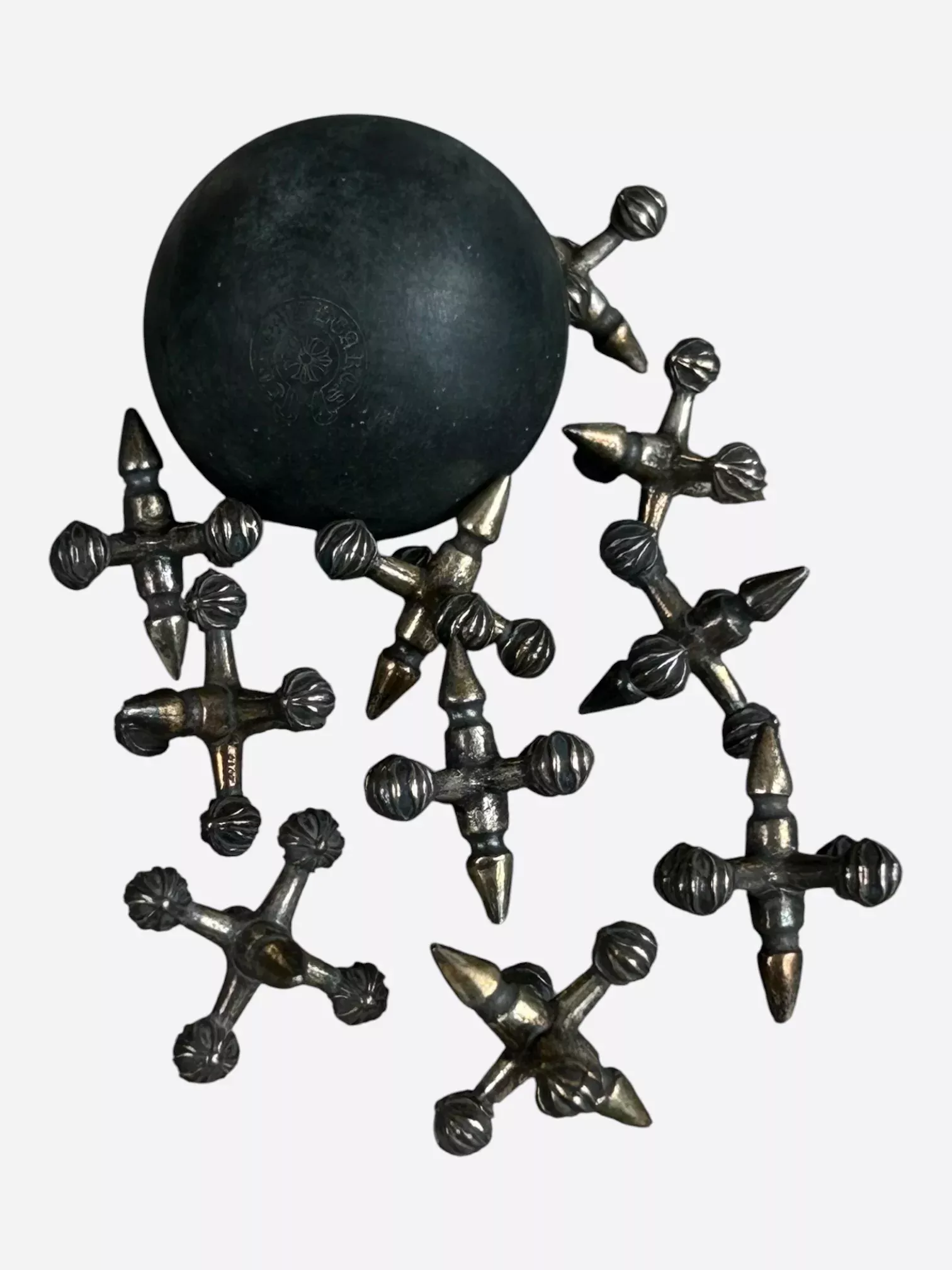 Chrome Hearts Silver Jacks Game Set