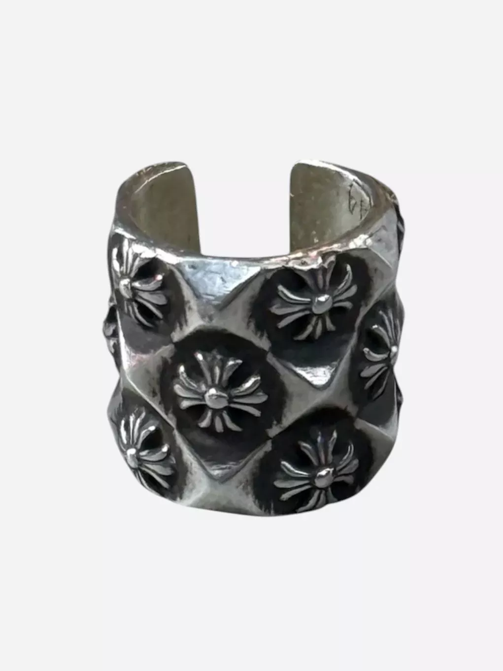 Chrome Hearts Silver Mini Pyramid Ear Cuff
