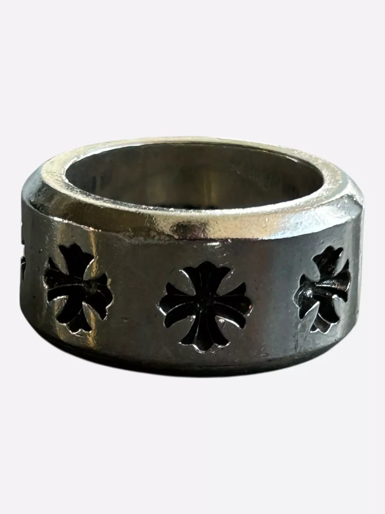Chrome Hearts Silver Negative Plus Cross Ring