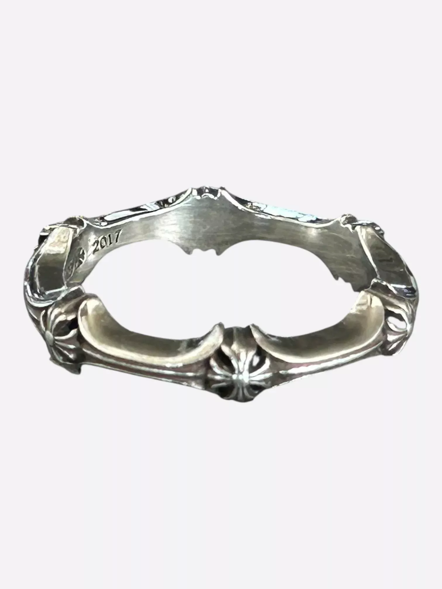 Chrome Hearts Silver Plus & Bone Ring