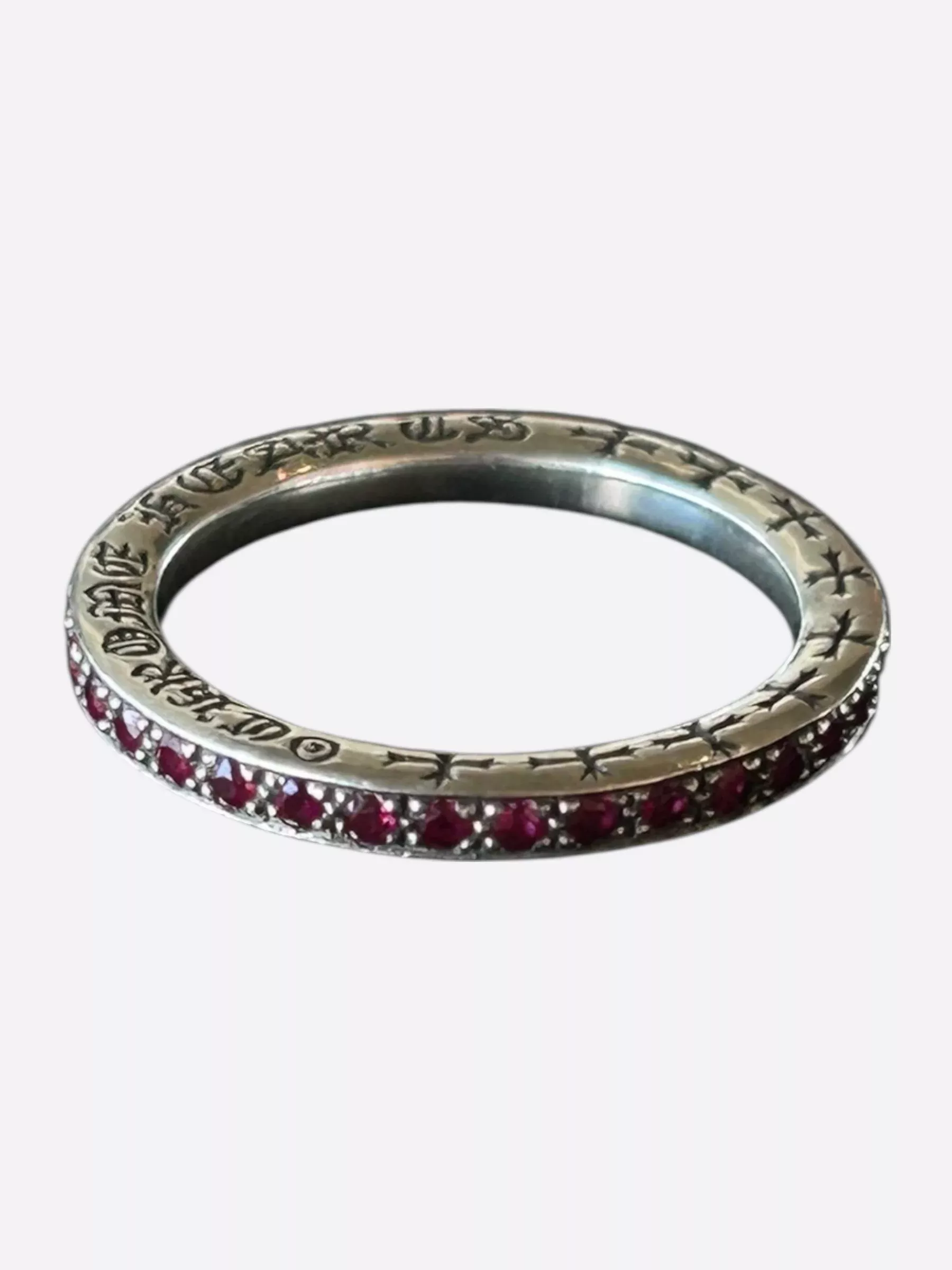 Chrome Hearts Silver & Ruby True F*cking Love Ring