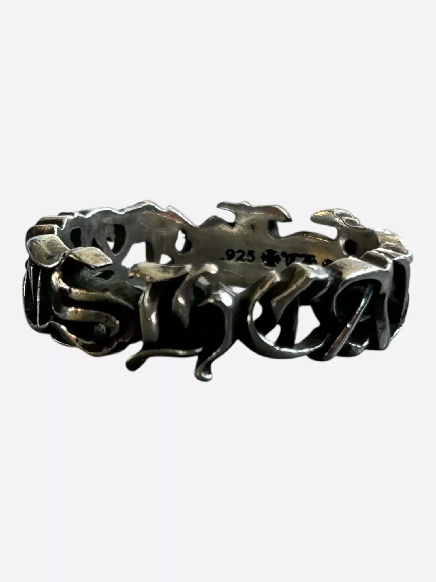 Chrome Hearts Silver Spellout Ring