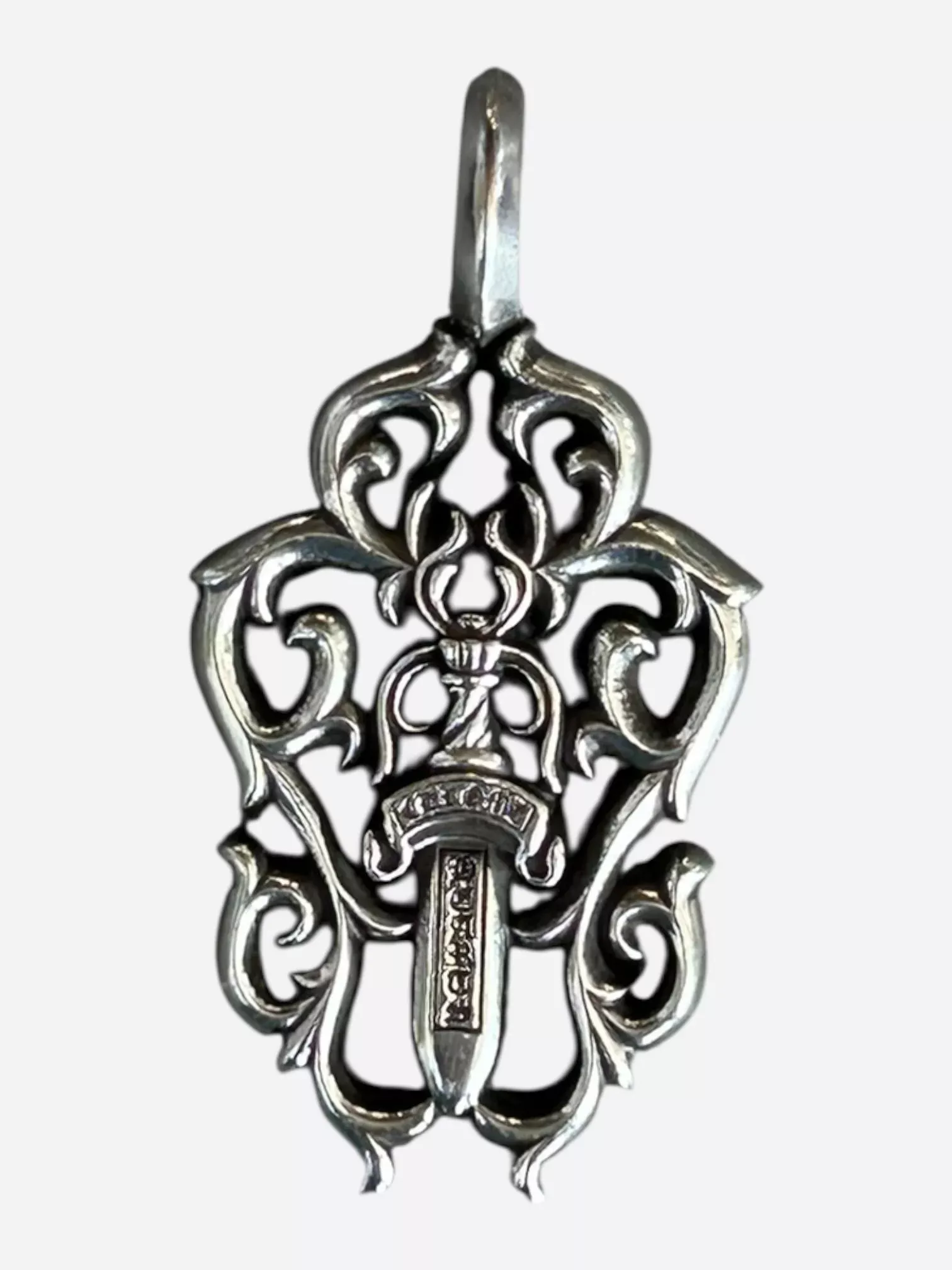 Chrome Hearts Silver Vine & Dagger Pendant