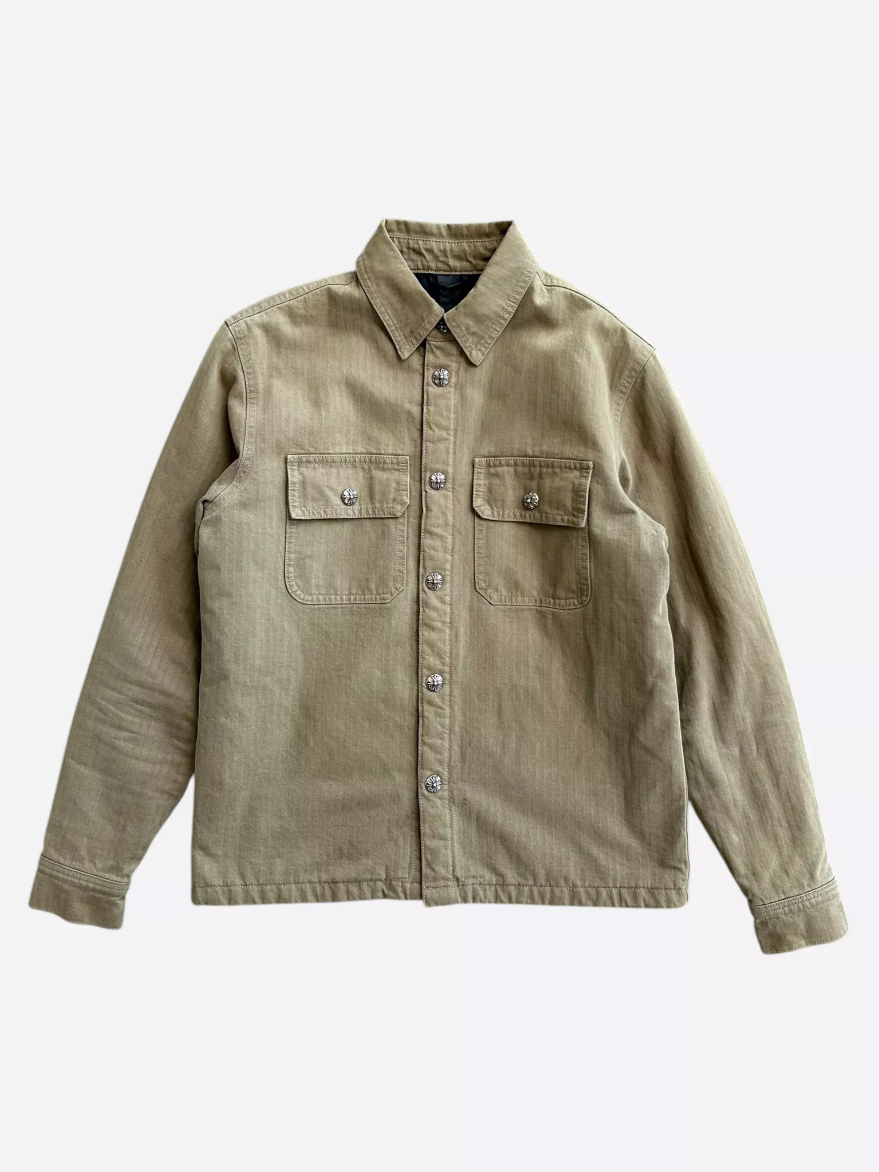 Chrome Hearts Tan Herringbone Quilted Jacket