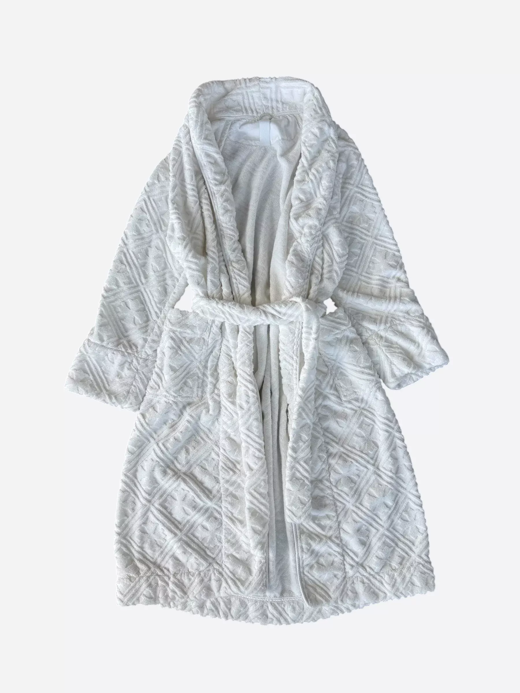 Chrome Hearts White Plus Cross Jacquard Robe