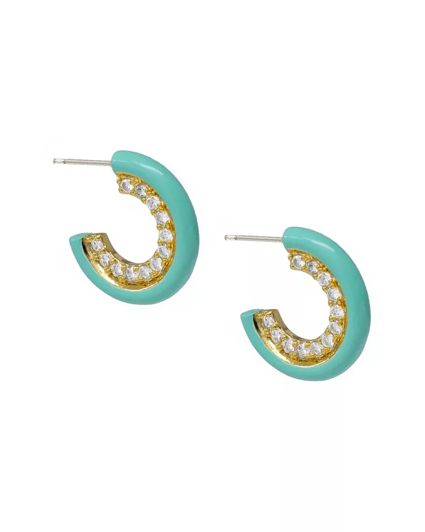 Cloverpost Decade 14K Plated Cz Hoops
