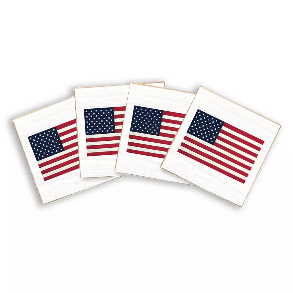 Collective - American Flag Coaster Set