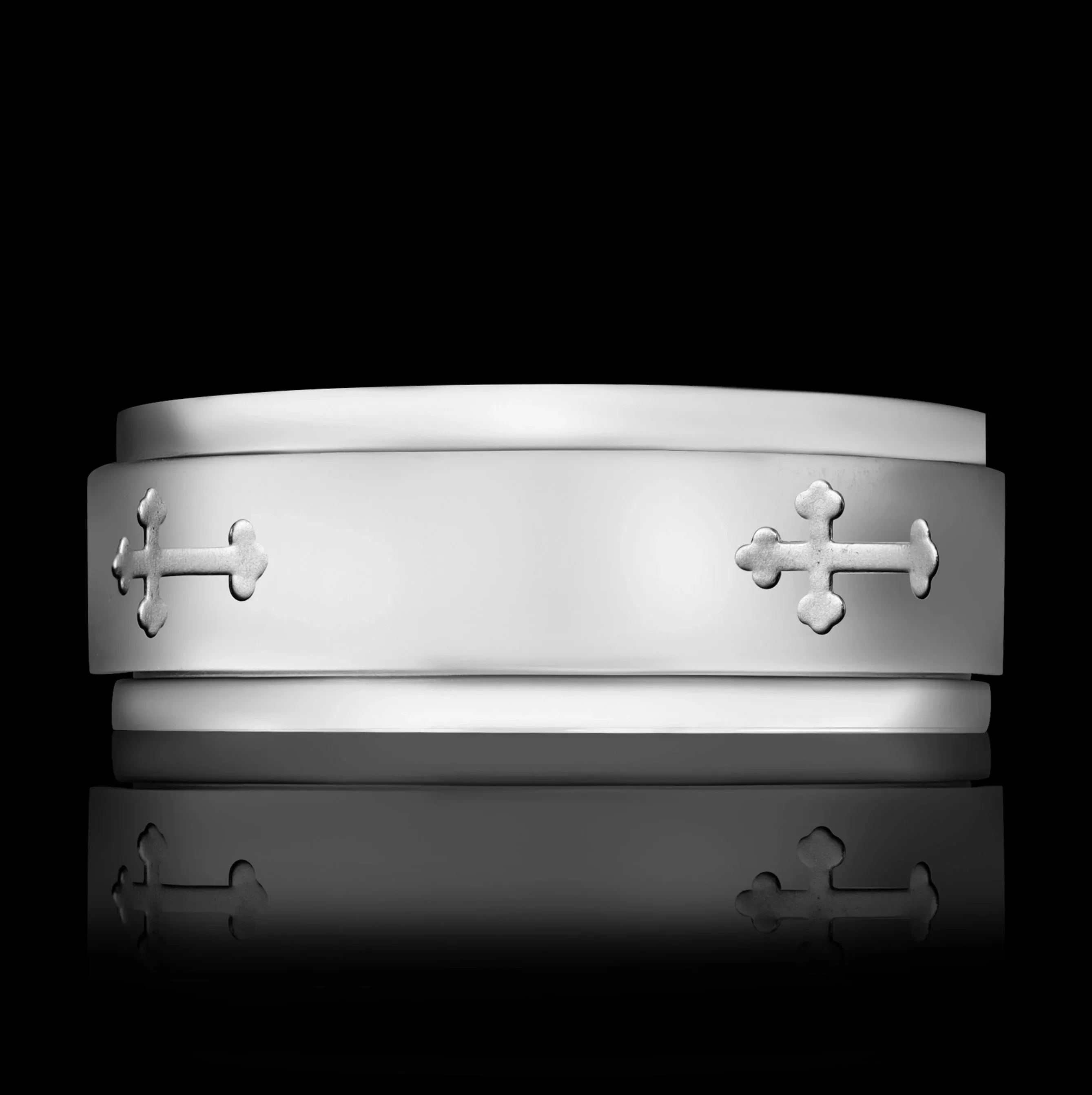 Cross Spinner Ring