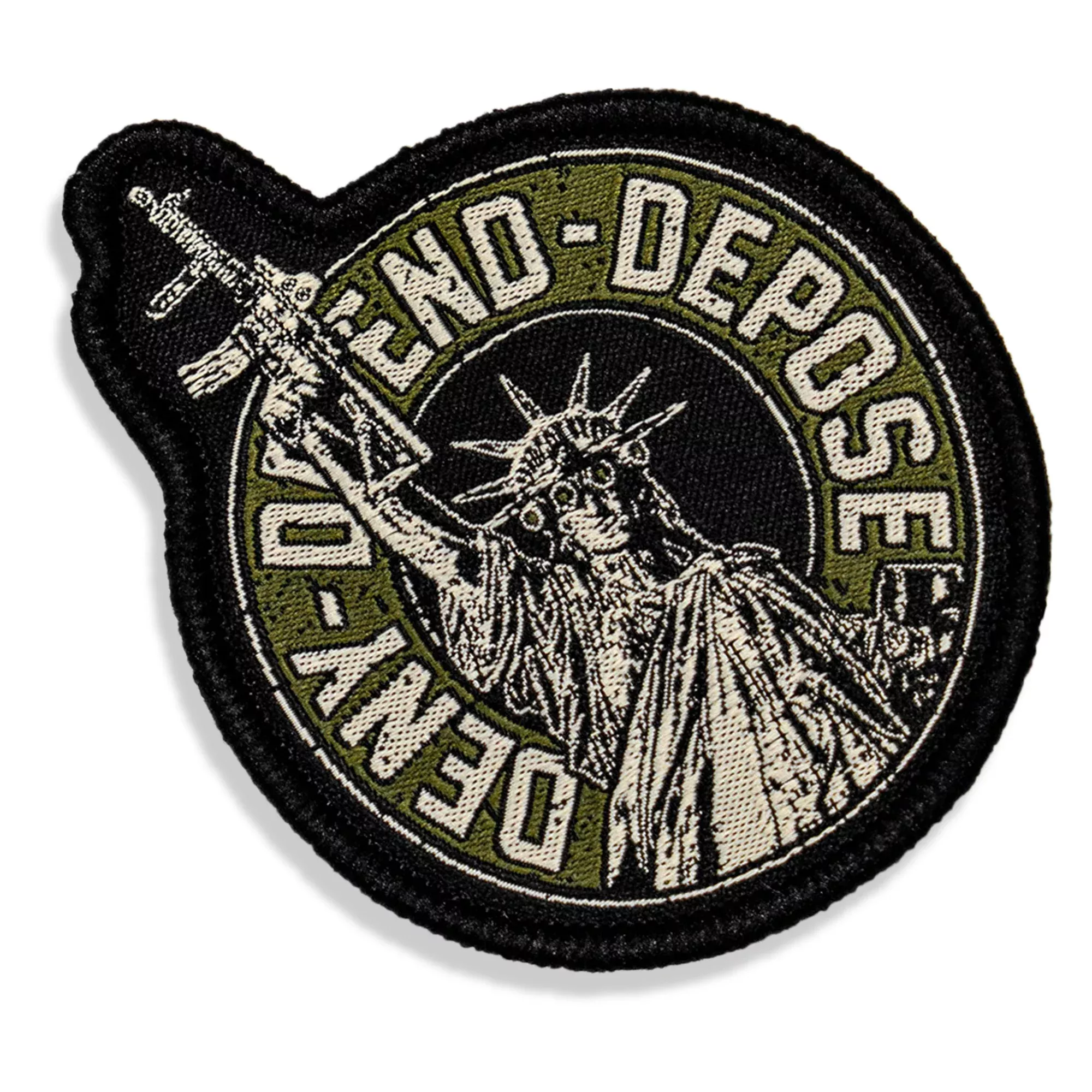Deny. Defend. Depose. Velcro Patch