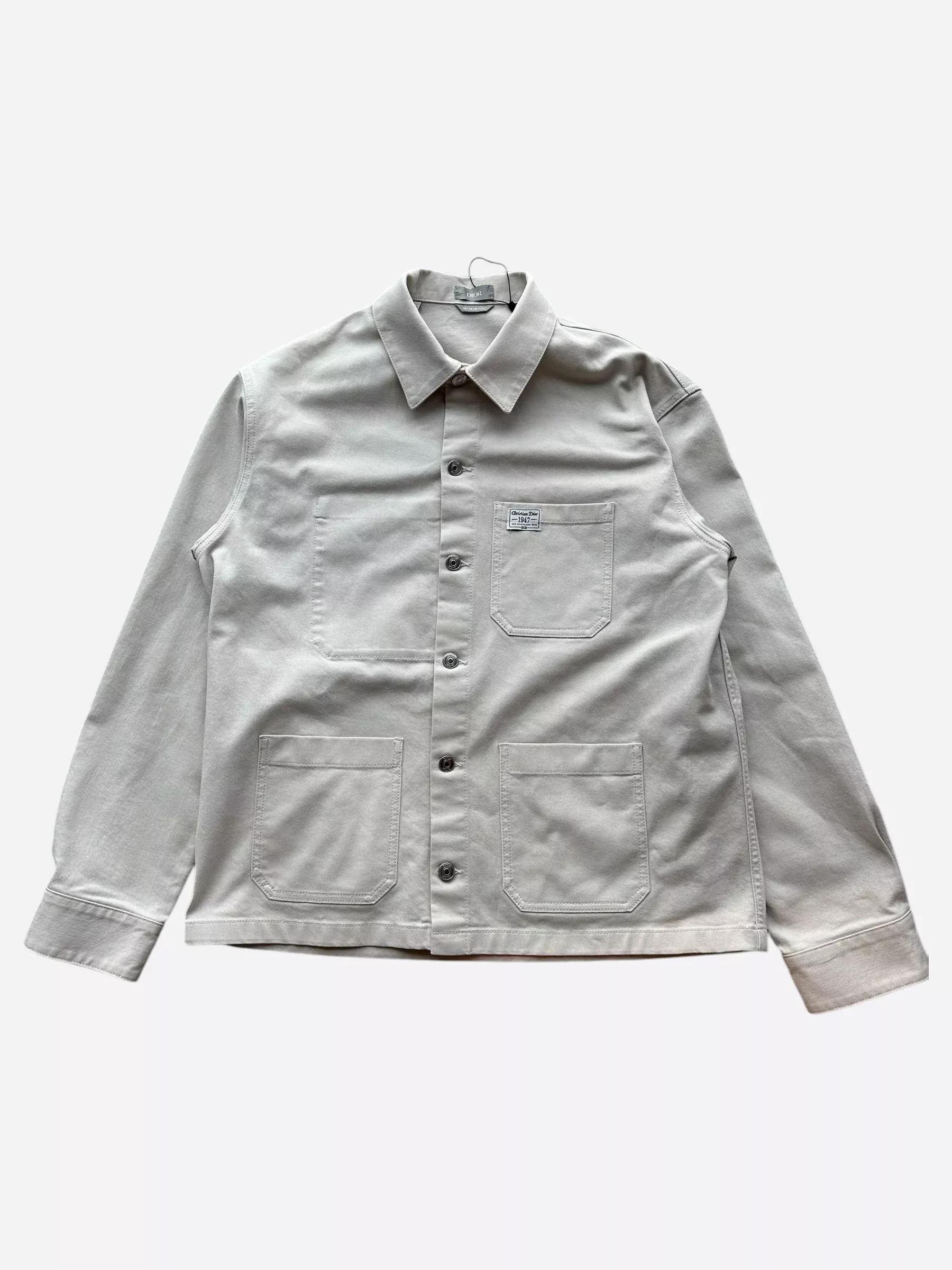 Dior Beige 1947 Embroidered Denim Jacket