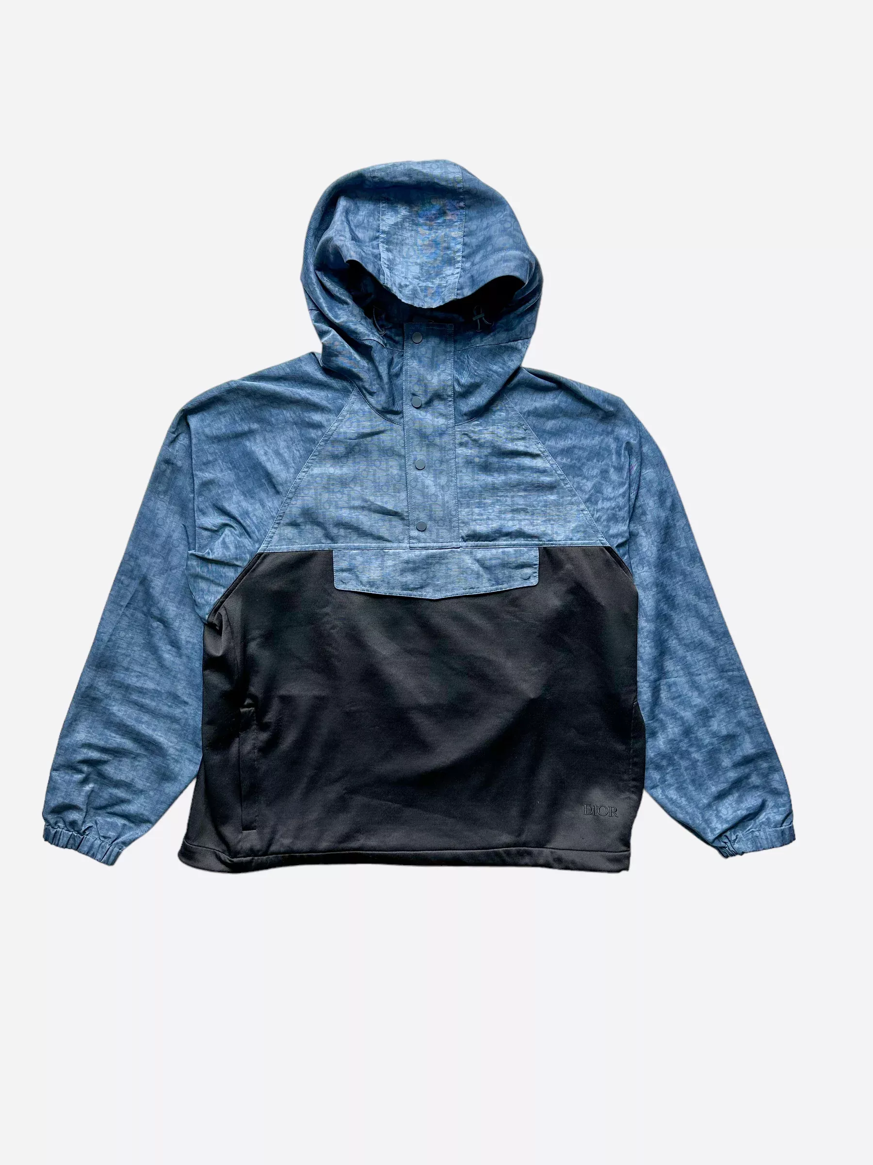 Dior Black & Blue Oblique Hooded Anorak