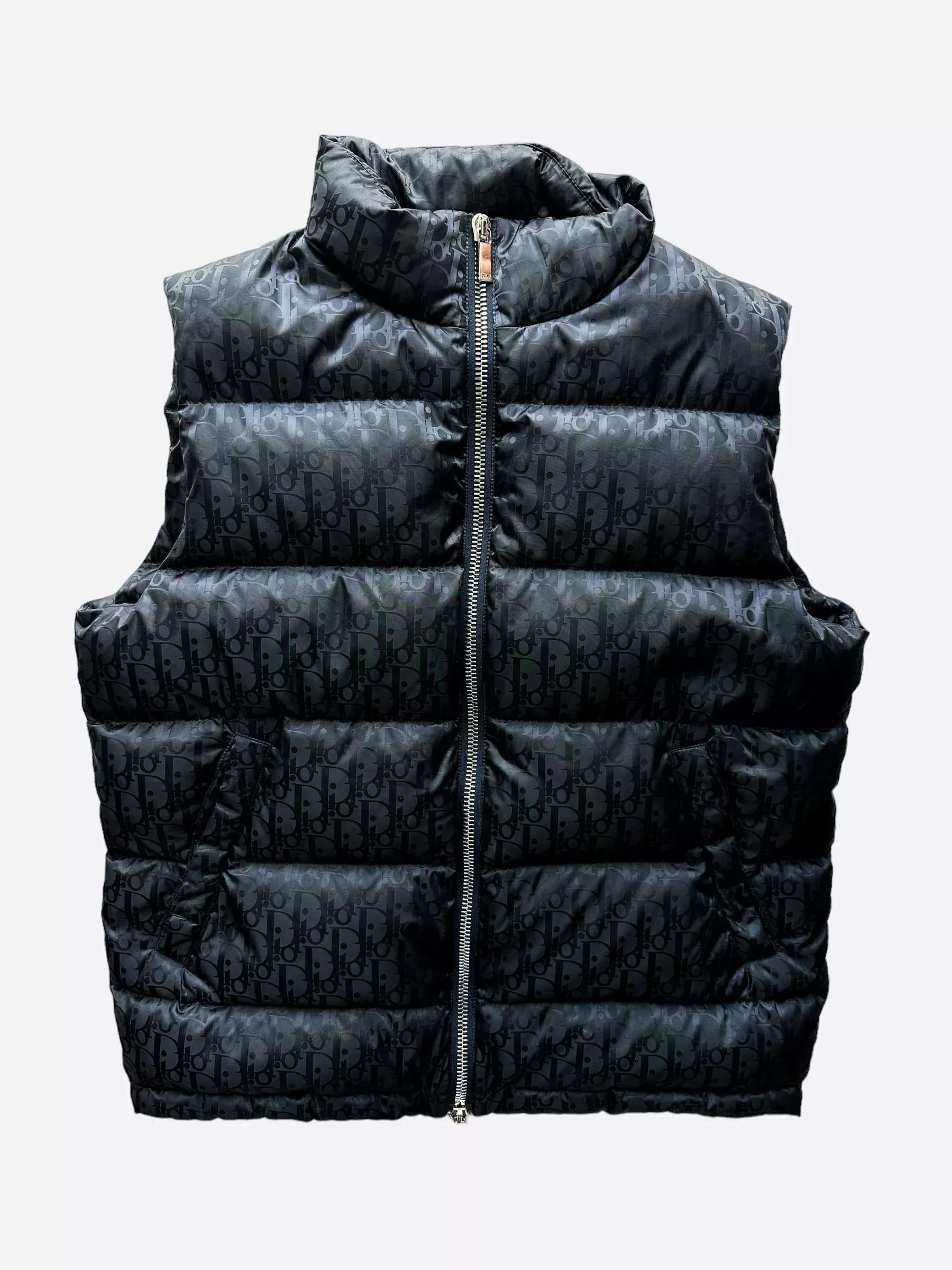 Dior Black Oblique Puffer Vest