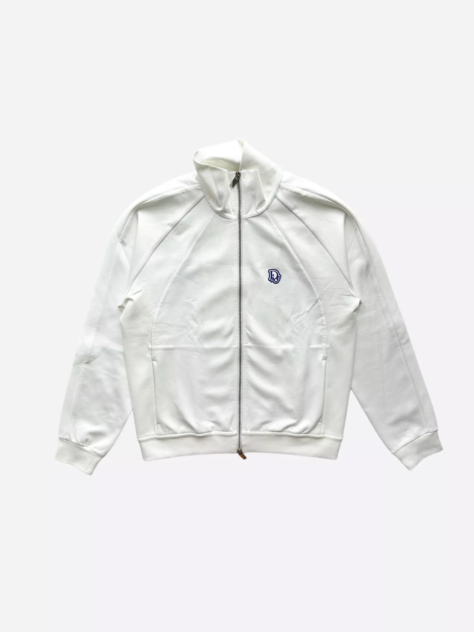 Dior White Mini Purple Logo Track Jacket