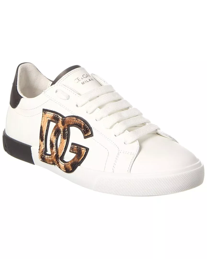 Dolce & Gabbana Logo Patch Leather Sneaker