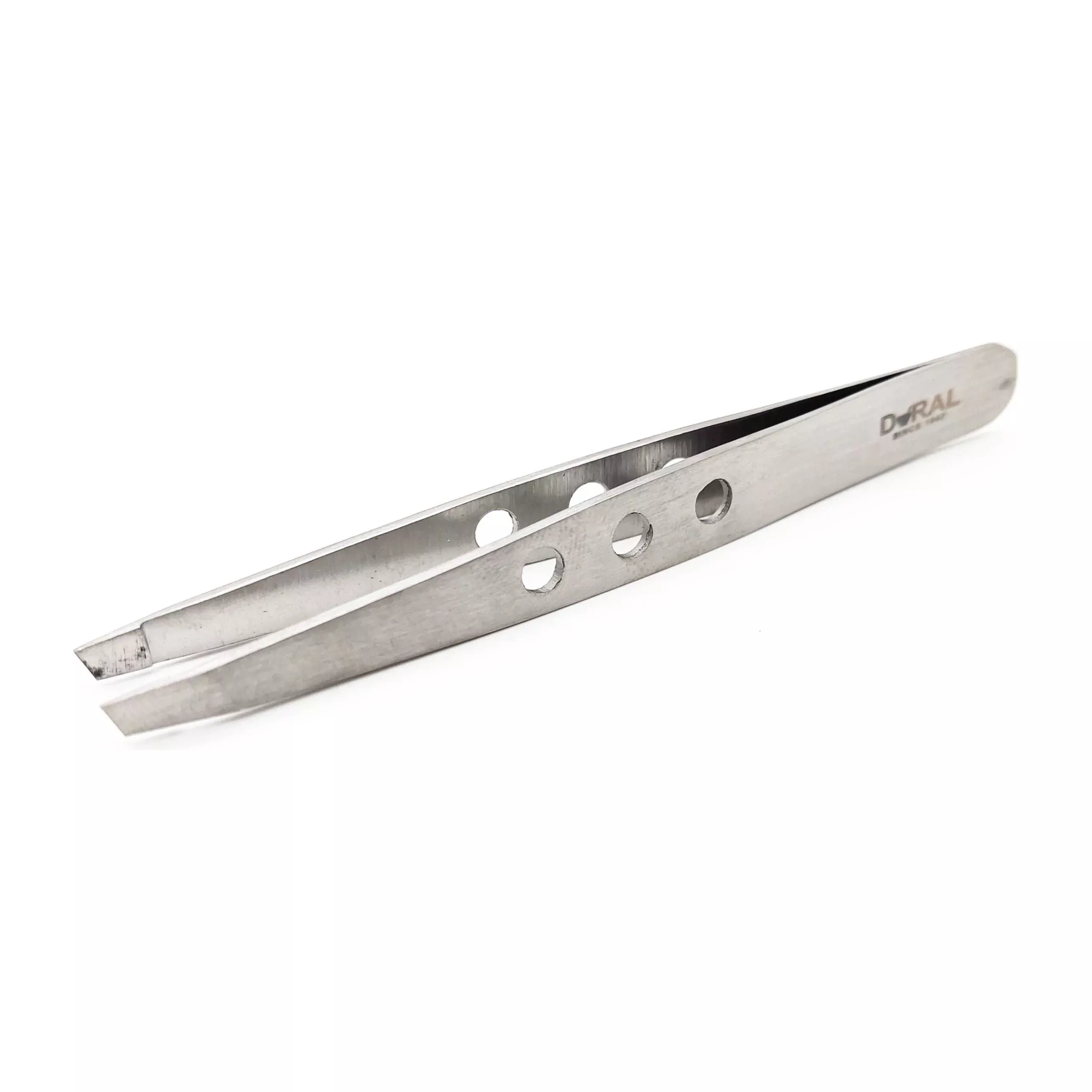Dural Slant Tweezer Classic Teardrops Silver