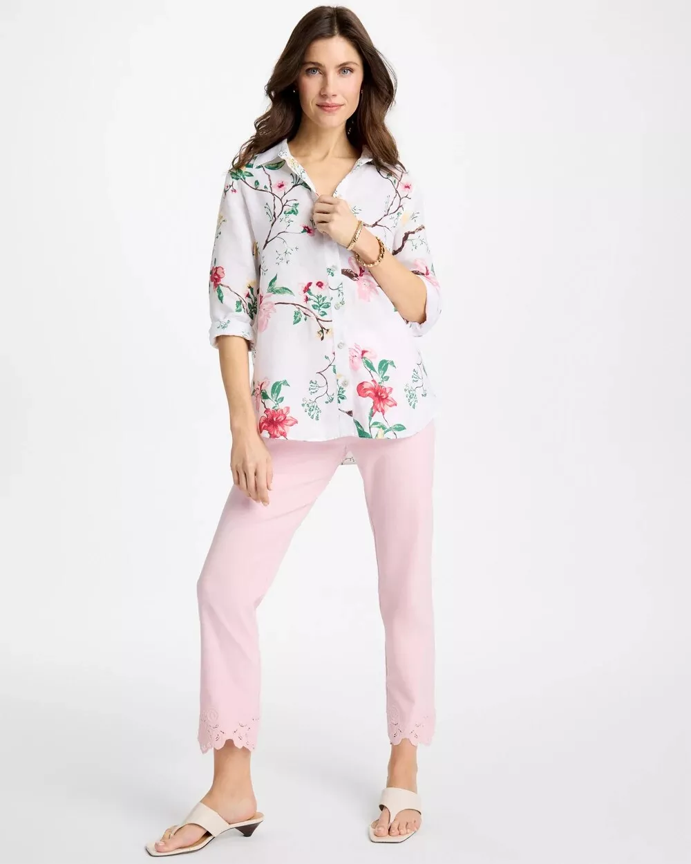 Embroidered Brigitte™ Slim Crop Pant