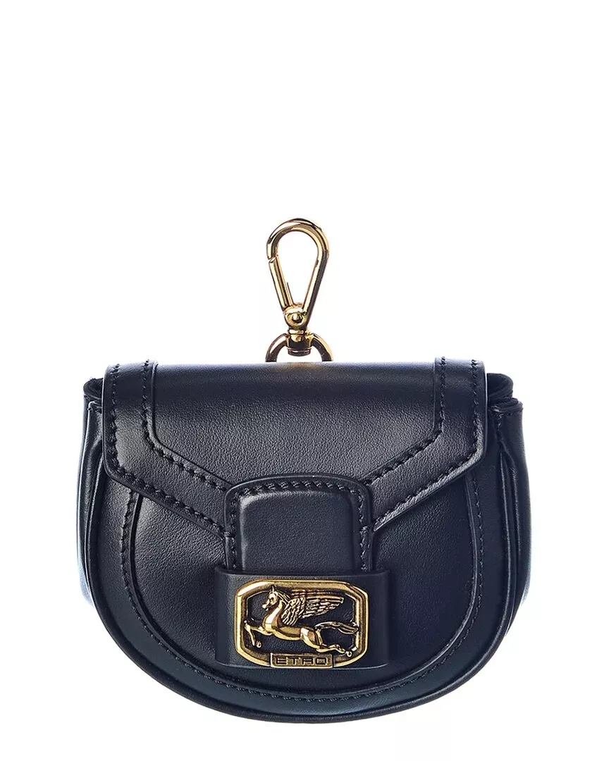 Etro Pegaso Leather Coin Purse
