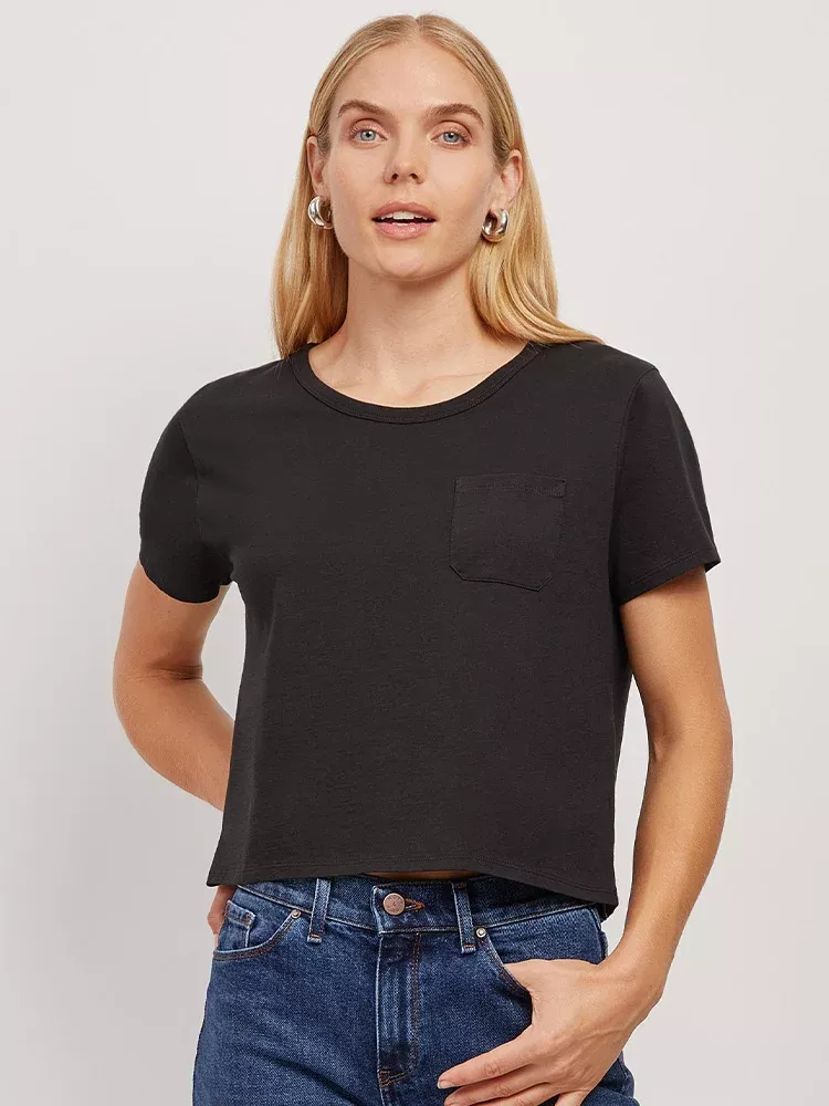 Everyday Cotton One Pocket Crew Tee