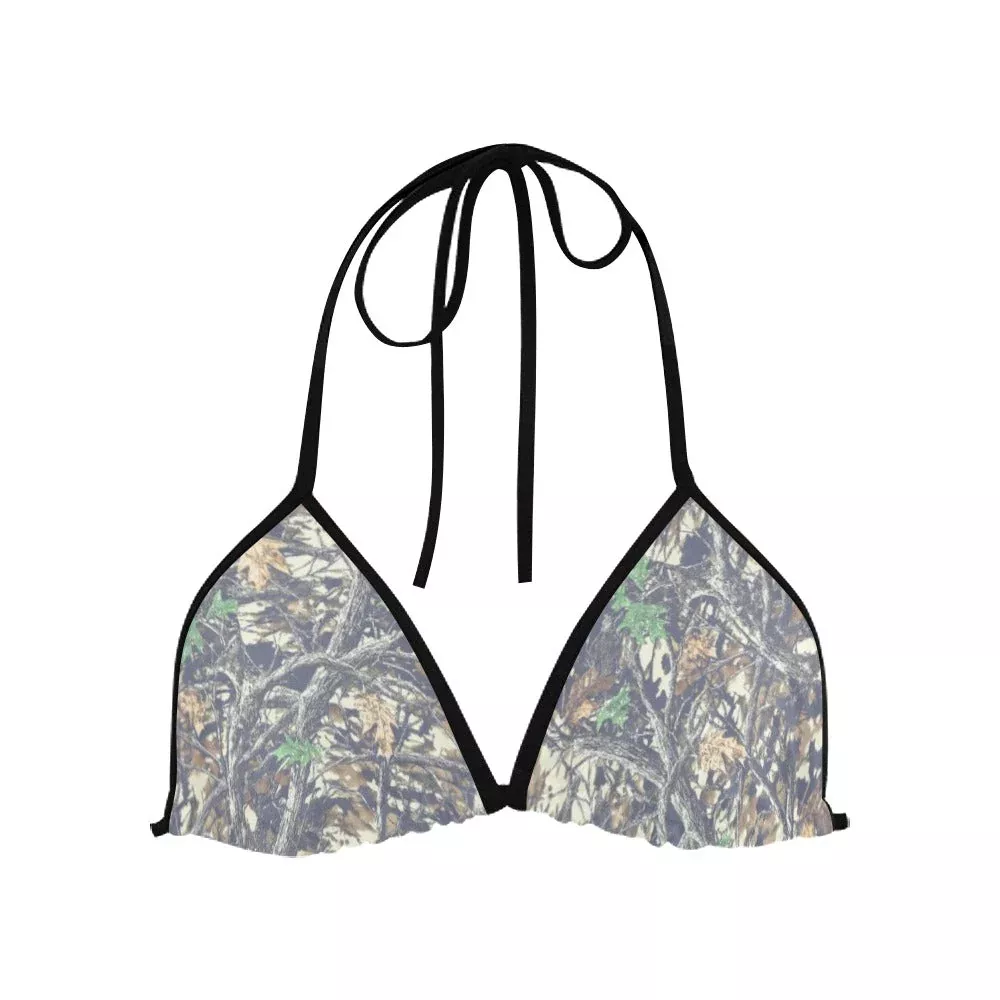 Faded Camo Triangle Bikini Top