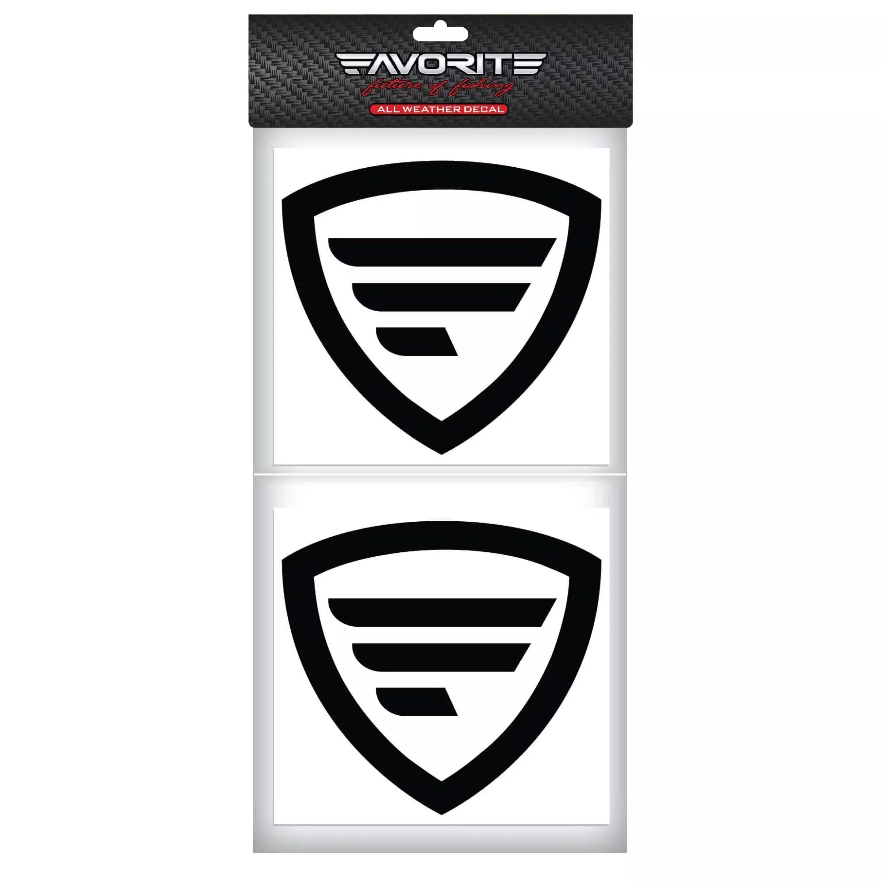 Favorite Shield Decal Black
