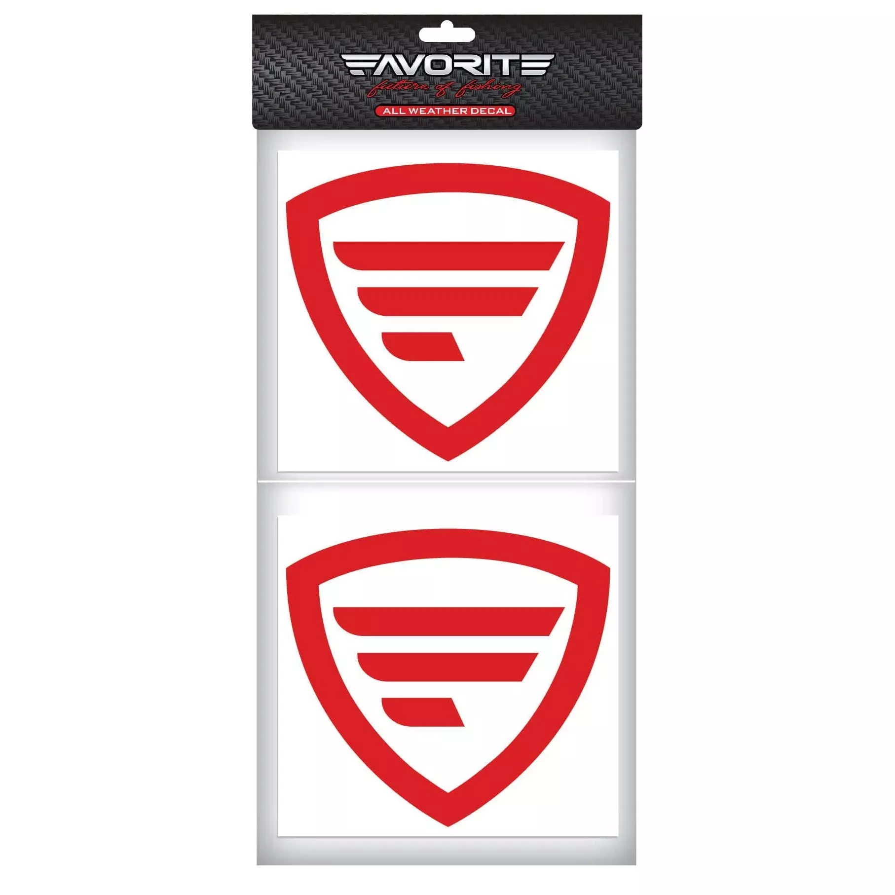Favorite Shield Decal Red