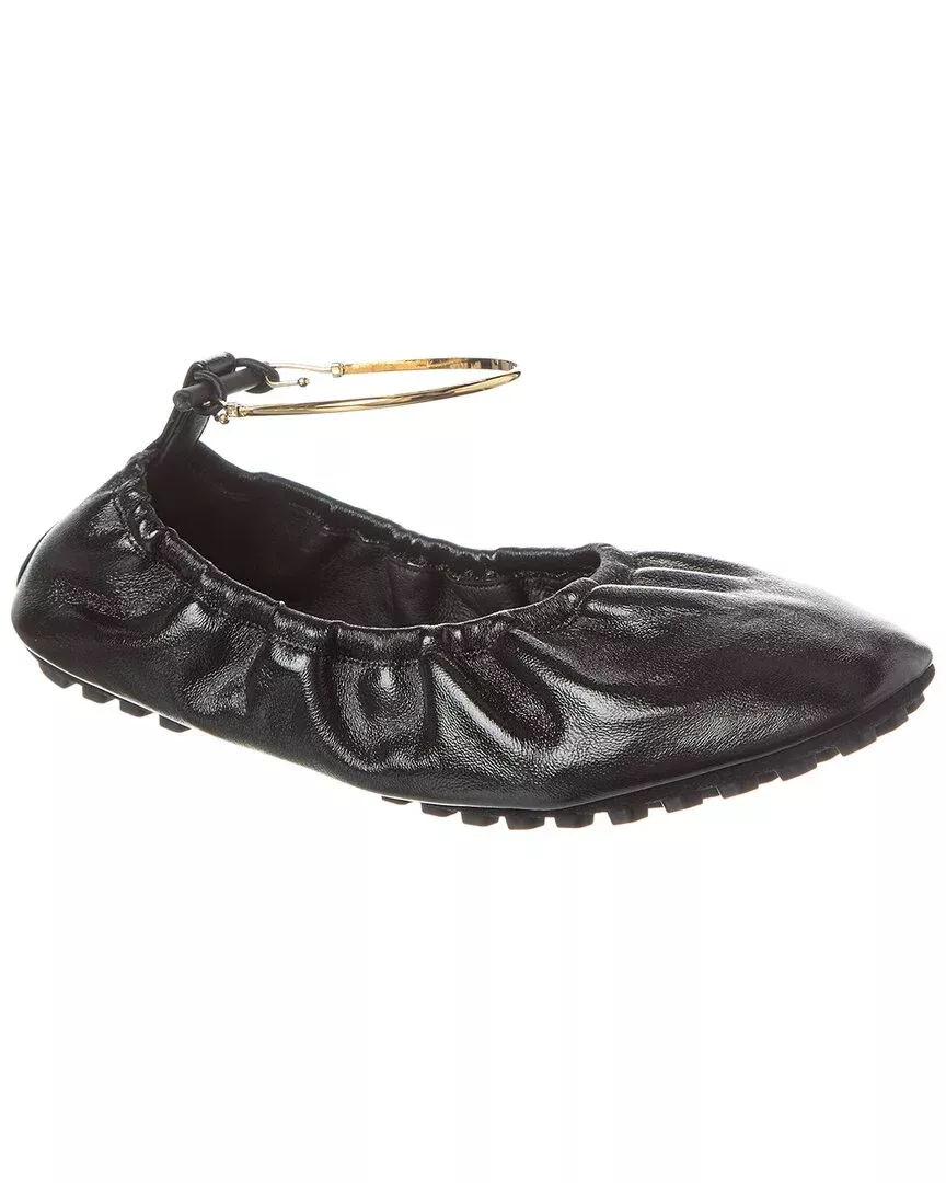 Fendi Filo Leather Ballerina Flat