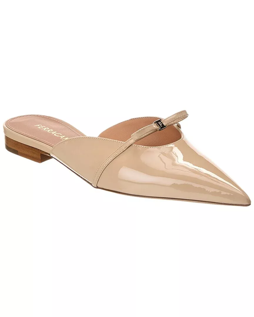 Ferragamo Bow Mini Patent Mule