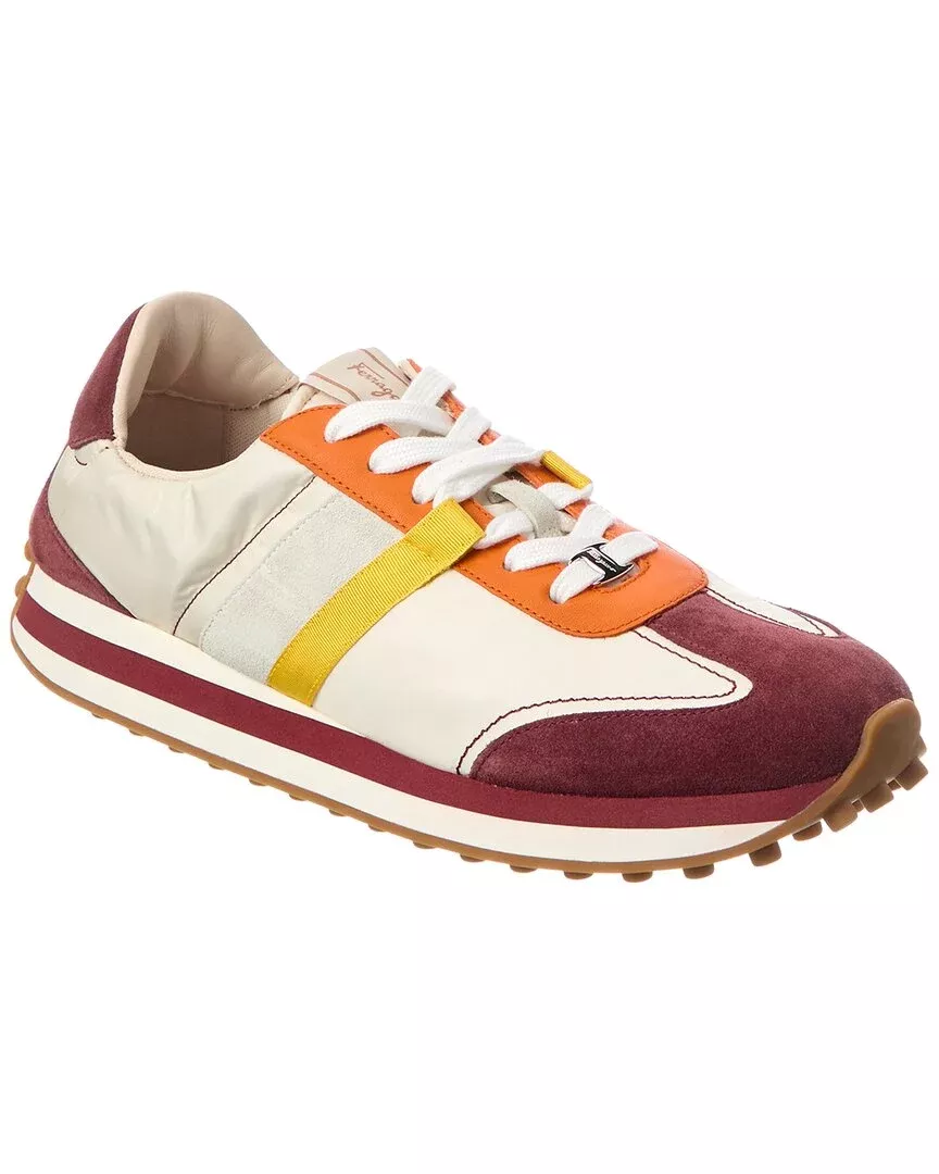 Ferragamo Canvas & Suede Sneaker
