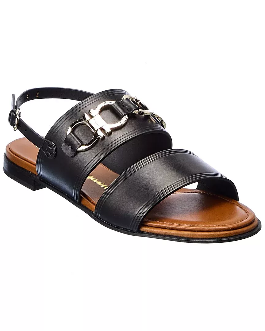 Ferragamo Chaim 10 Leather Sandal