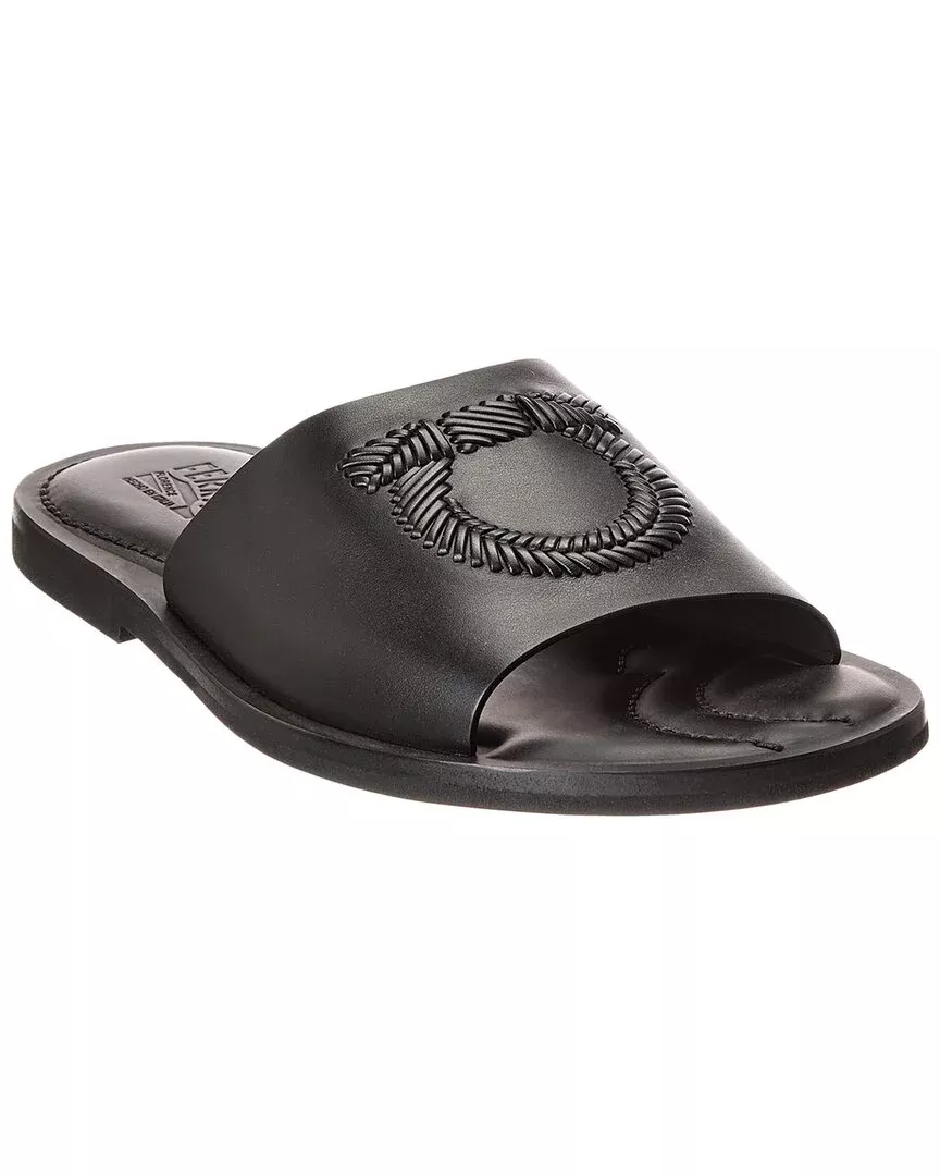 Ferragamo Lionel Leather Slide
