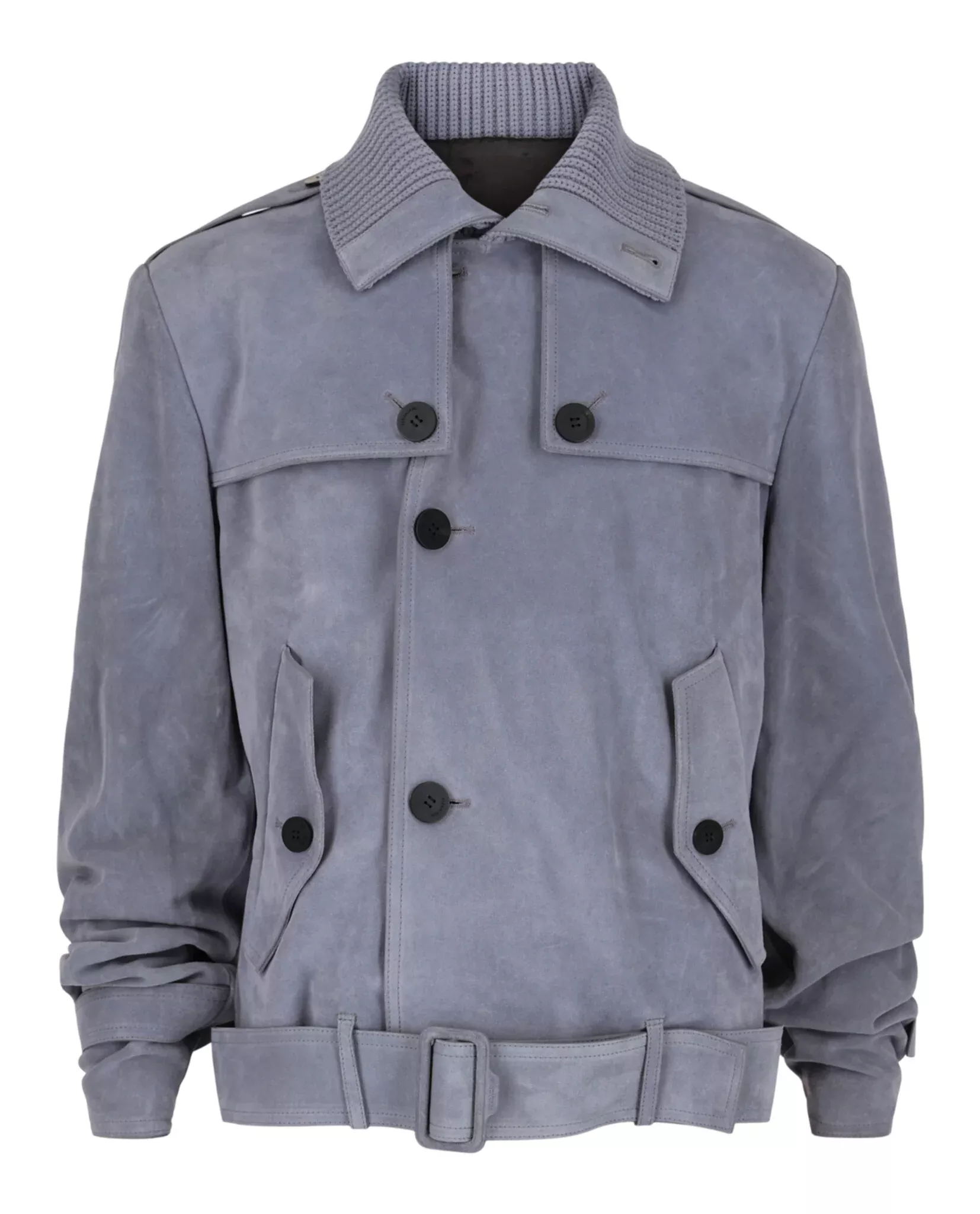 Ferragamo Mens Suede Moto Jacket