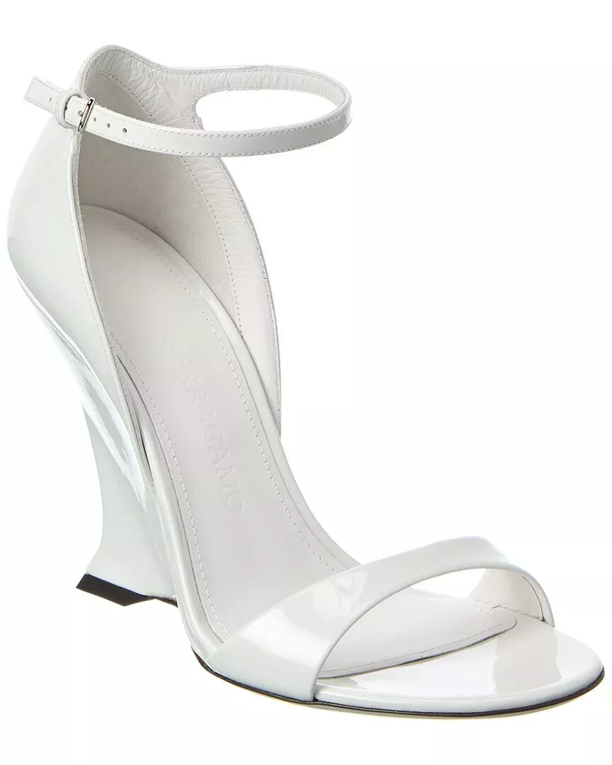Ferragamo Vidette Patent Wedge Sandal