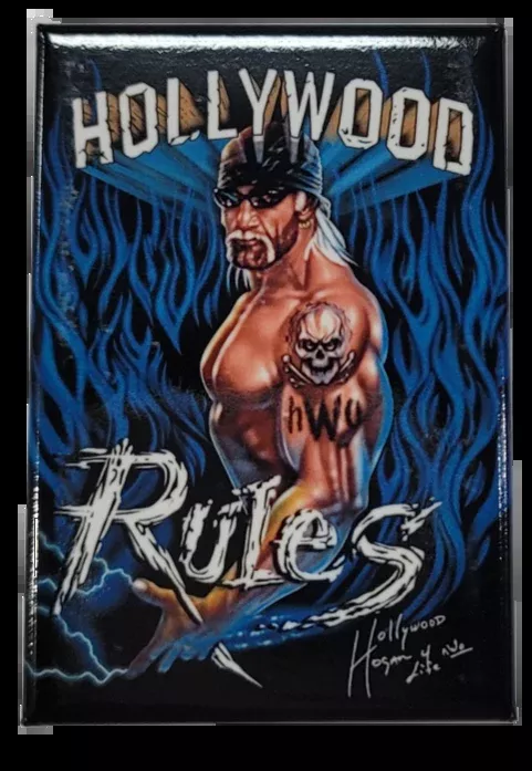 Flat Magnet Blue Flame Hollywood Rules
