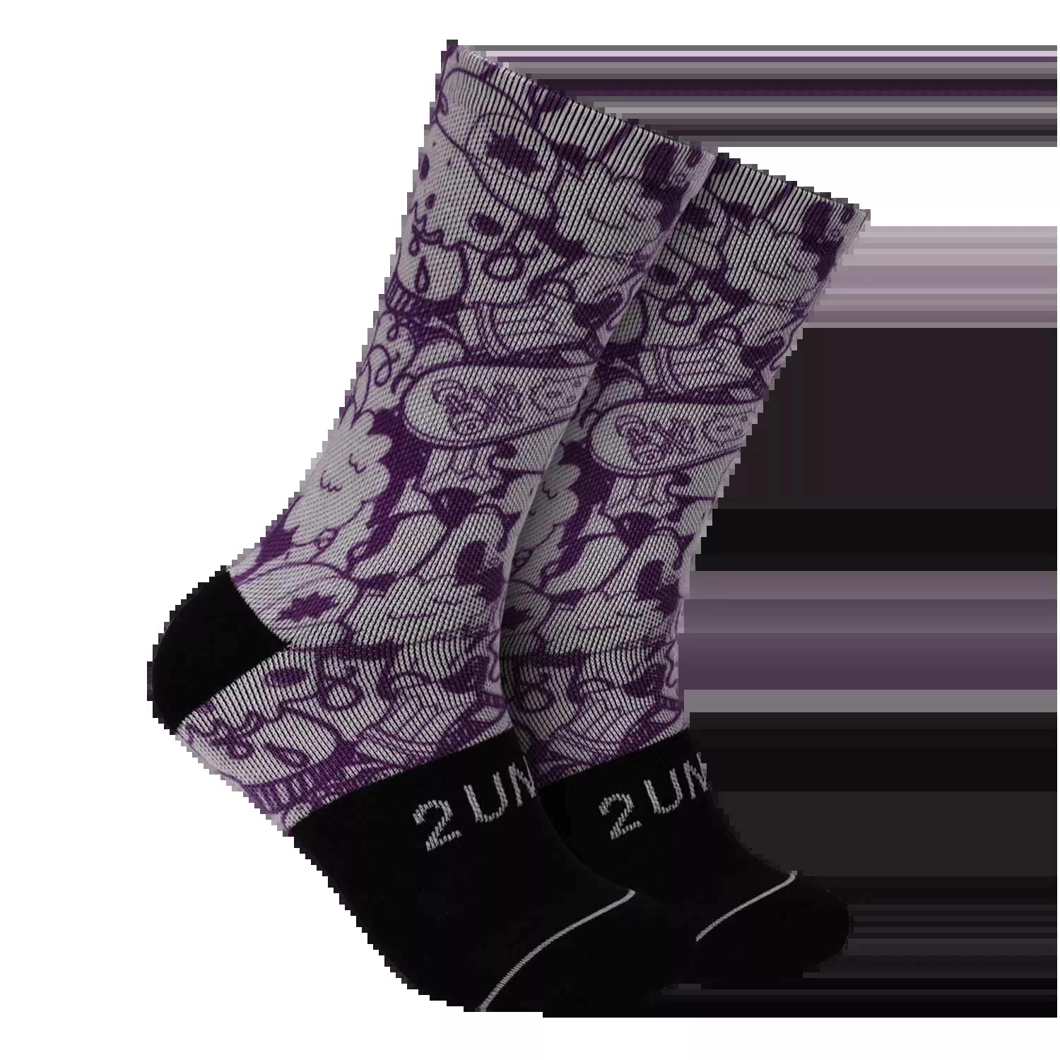 Flex Printed Crew Sock - Skulled