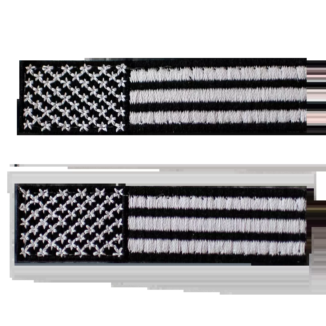 Floperator Embroidered Subdued U.S. Flag Patch Set