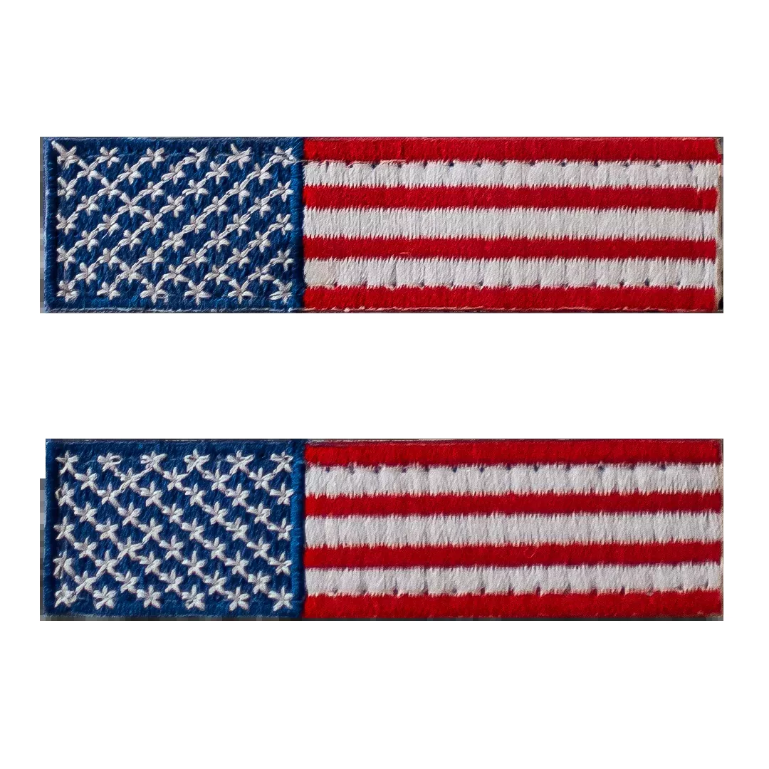 Floperator Embroidered U.S. Flag Patch Set