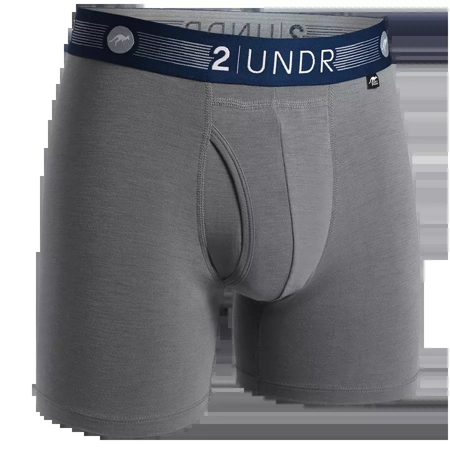 Flow Shift 6" Boxer Brief - Grey