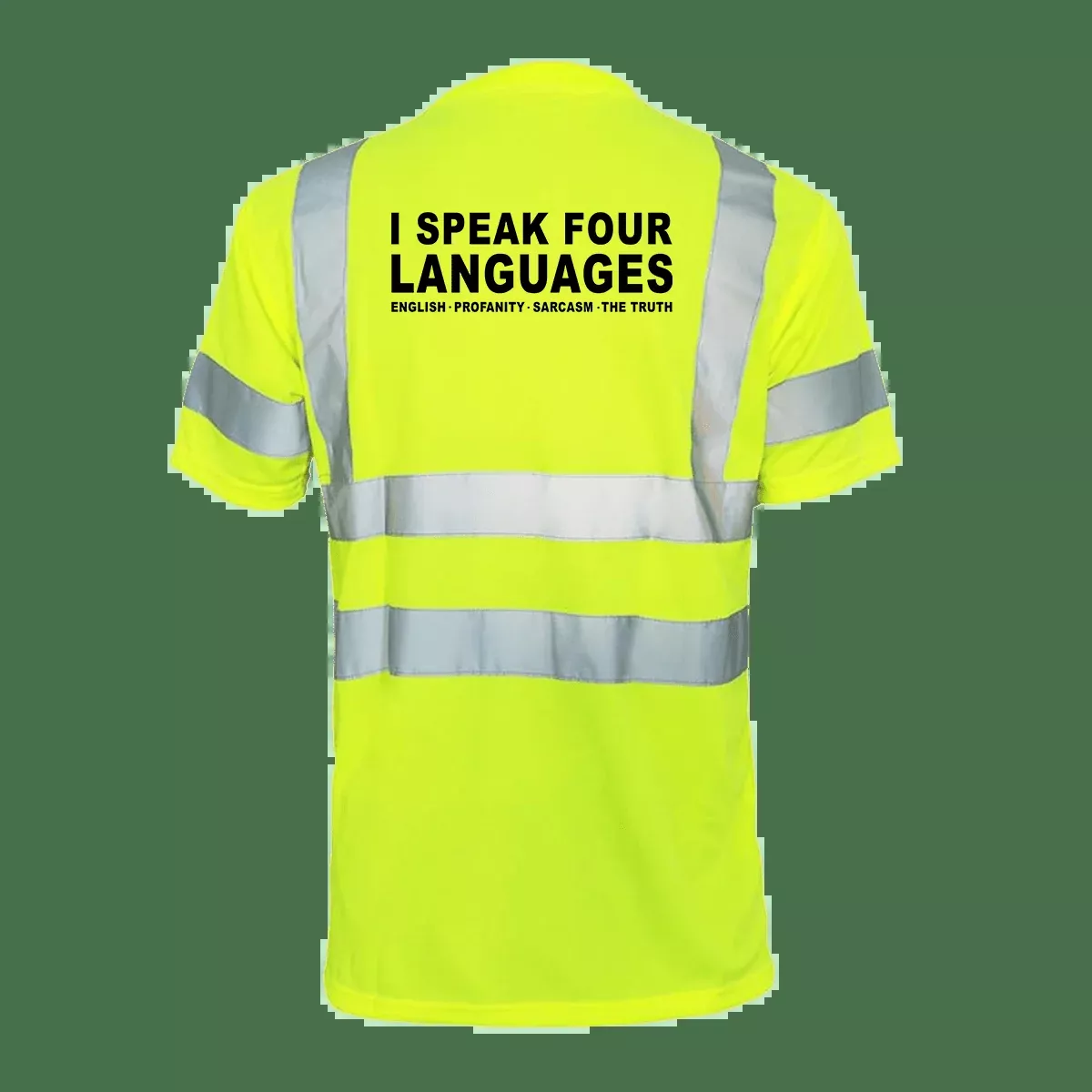 Four Languages - Reflective Safety T-Shirt