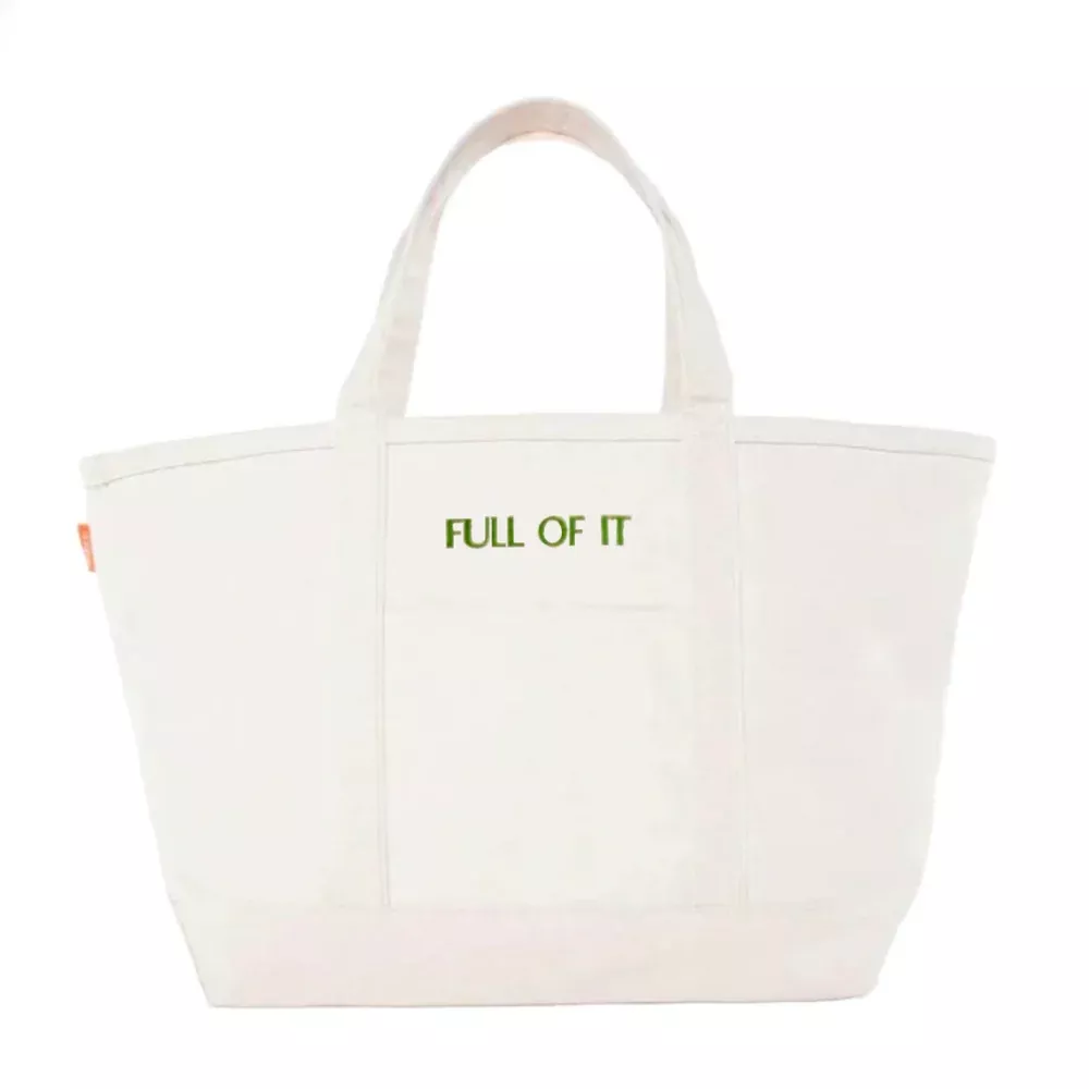 Full of It Large Canvas Tote