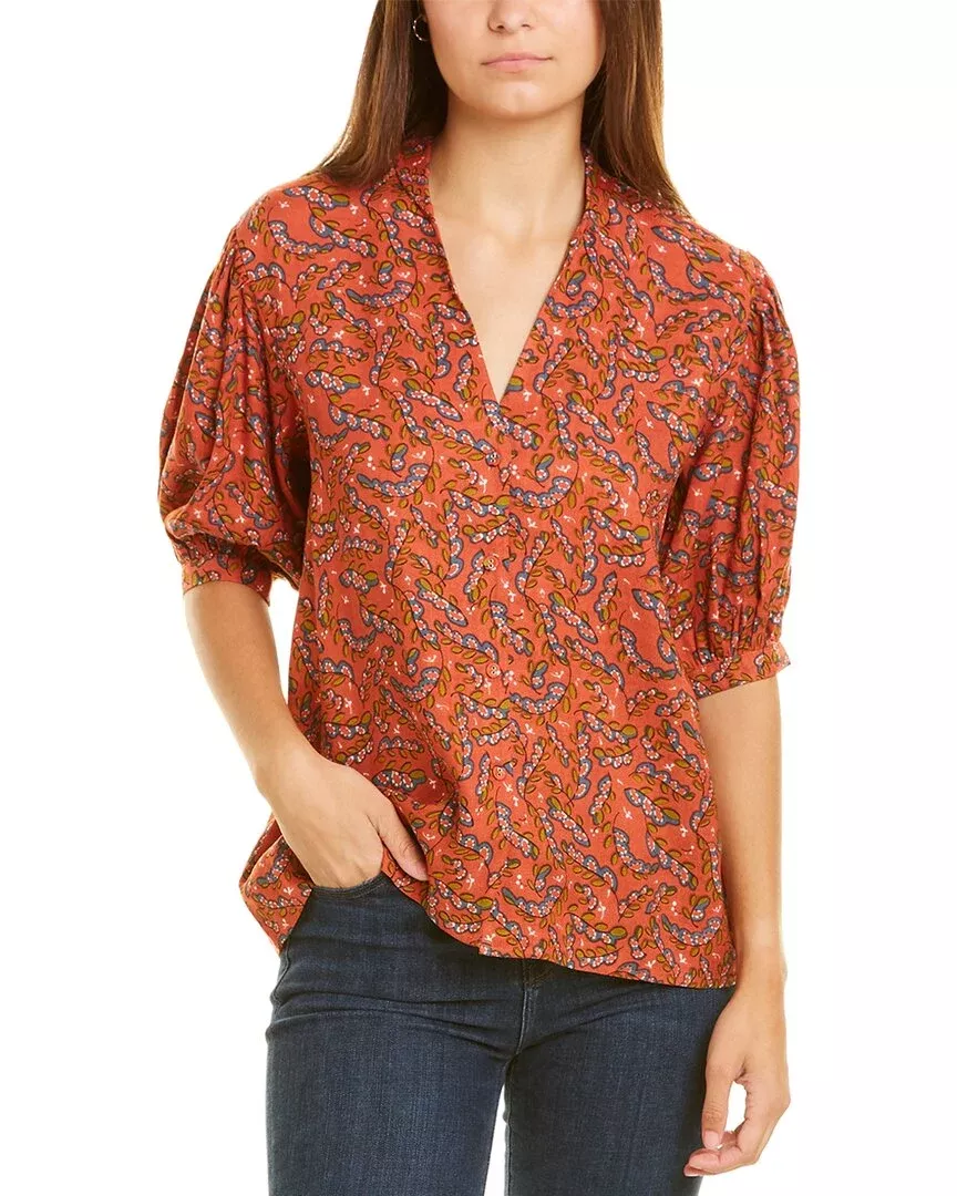 Garrie B Moss Crepe Top