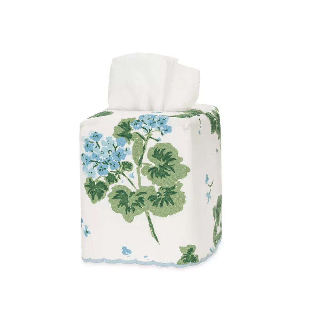 Geranium Linen Tissue Box Cover