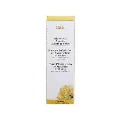 Gigi Large Bleached Muslin Epilating Strips 100 Pack
