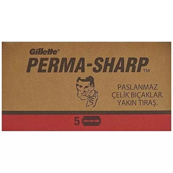Gillete Perma-Sharp Double Edge Razor Blades - 20x5 Pack