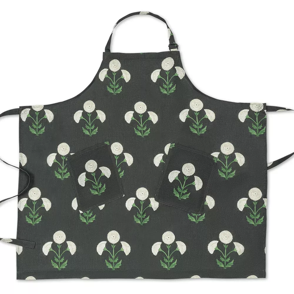 Gisele Moonflower Linen Apron