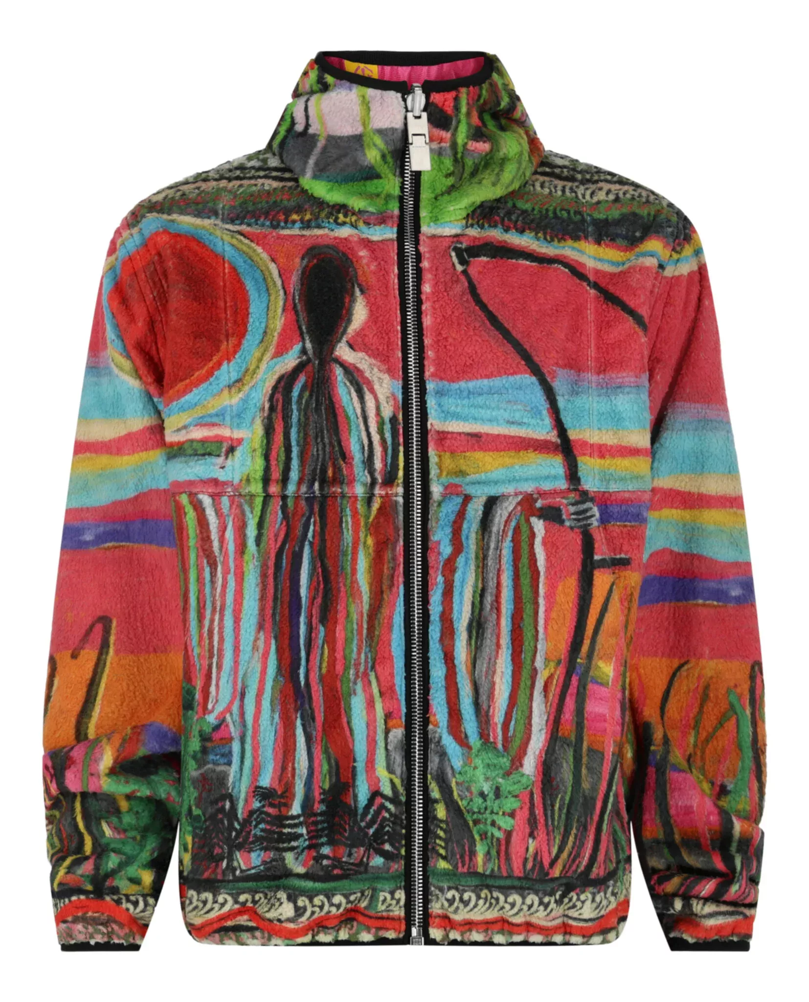 Givenchy Mens Josh Smith Reversible Fleece Jacket