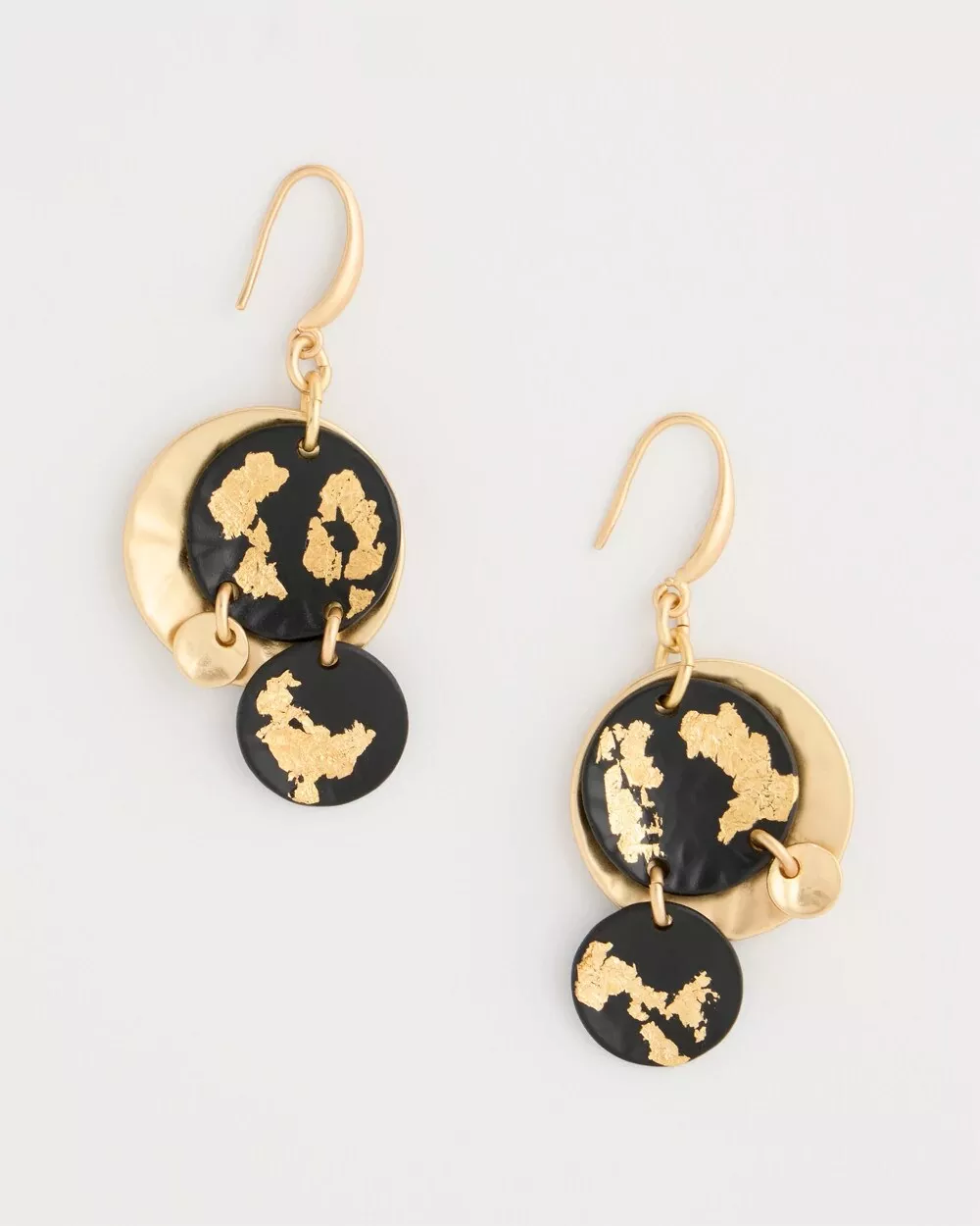 Gold Foiled Drop Earrings
