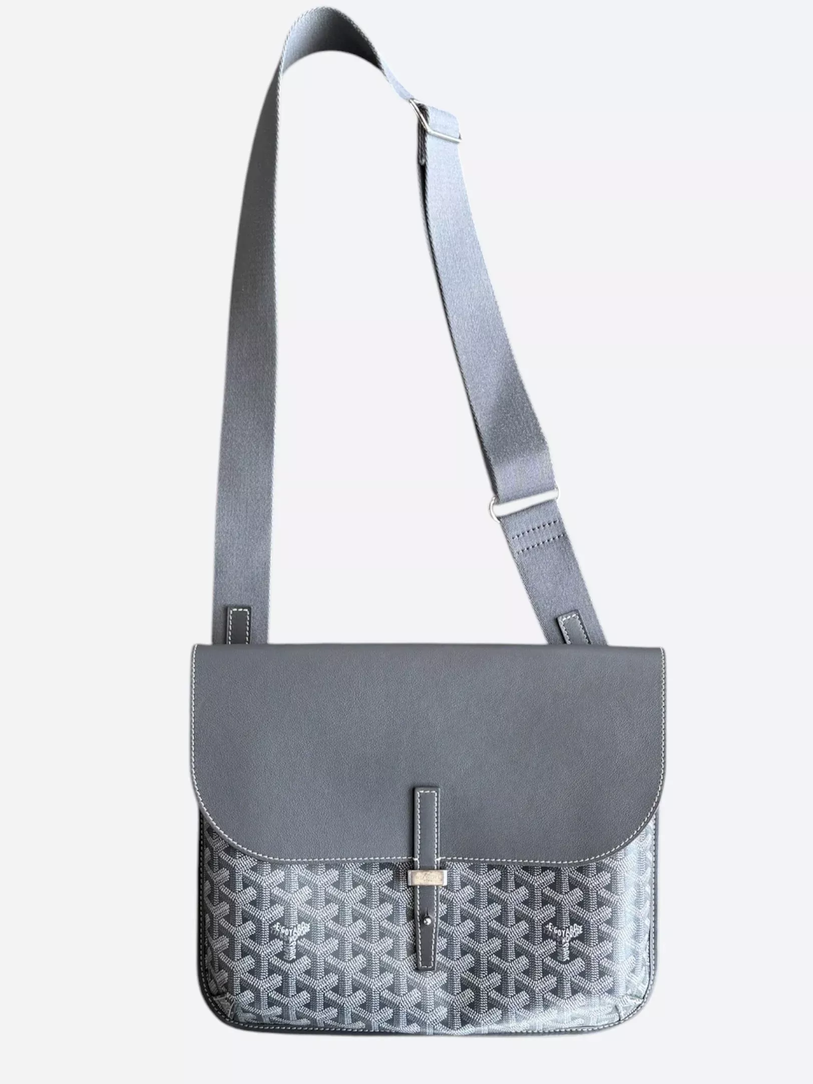 Goyard Grey Coursier Messenger Bag