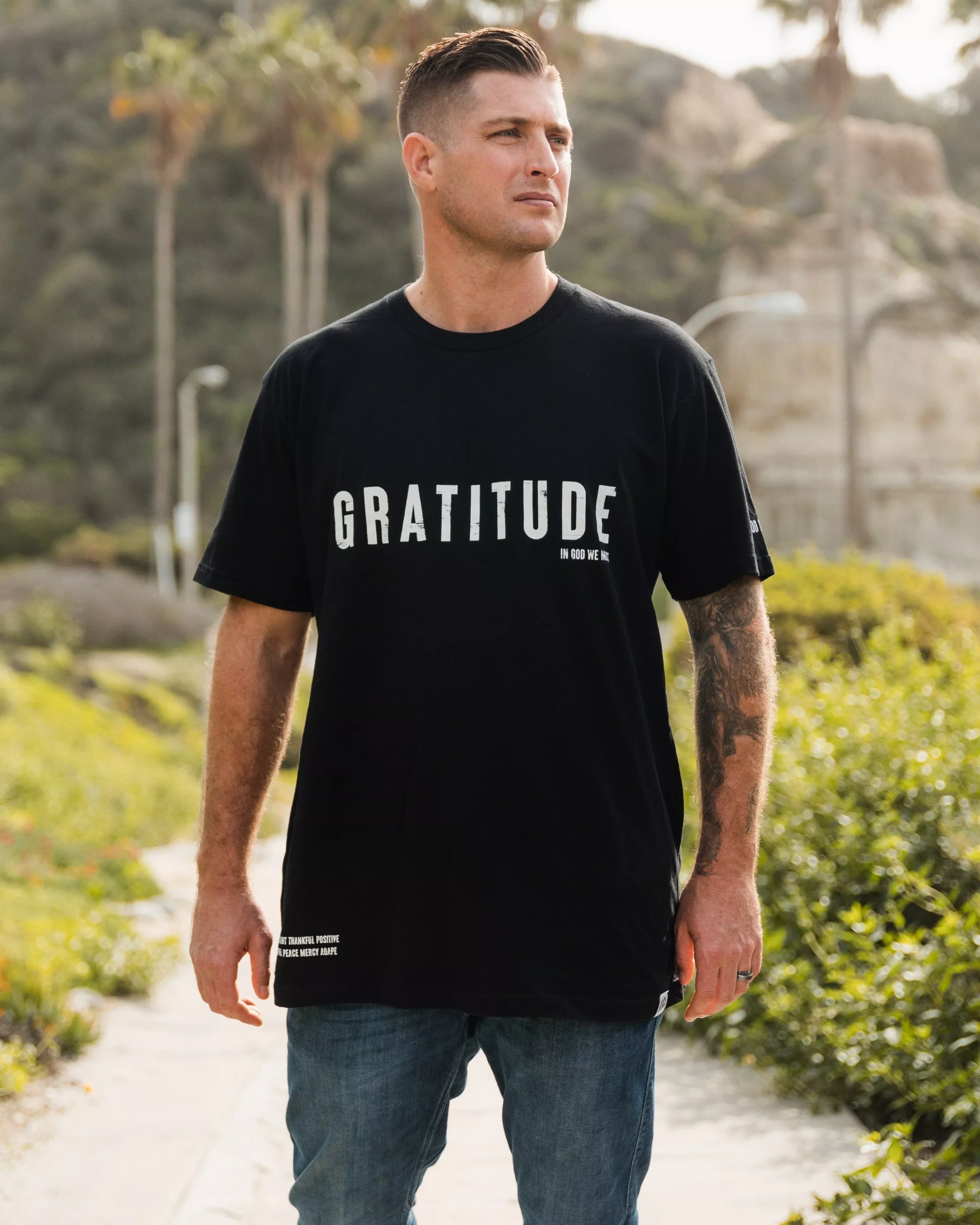 Gratitude Black Tee
