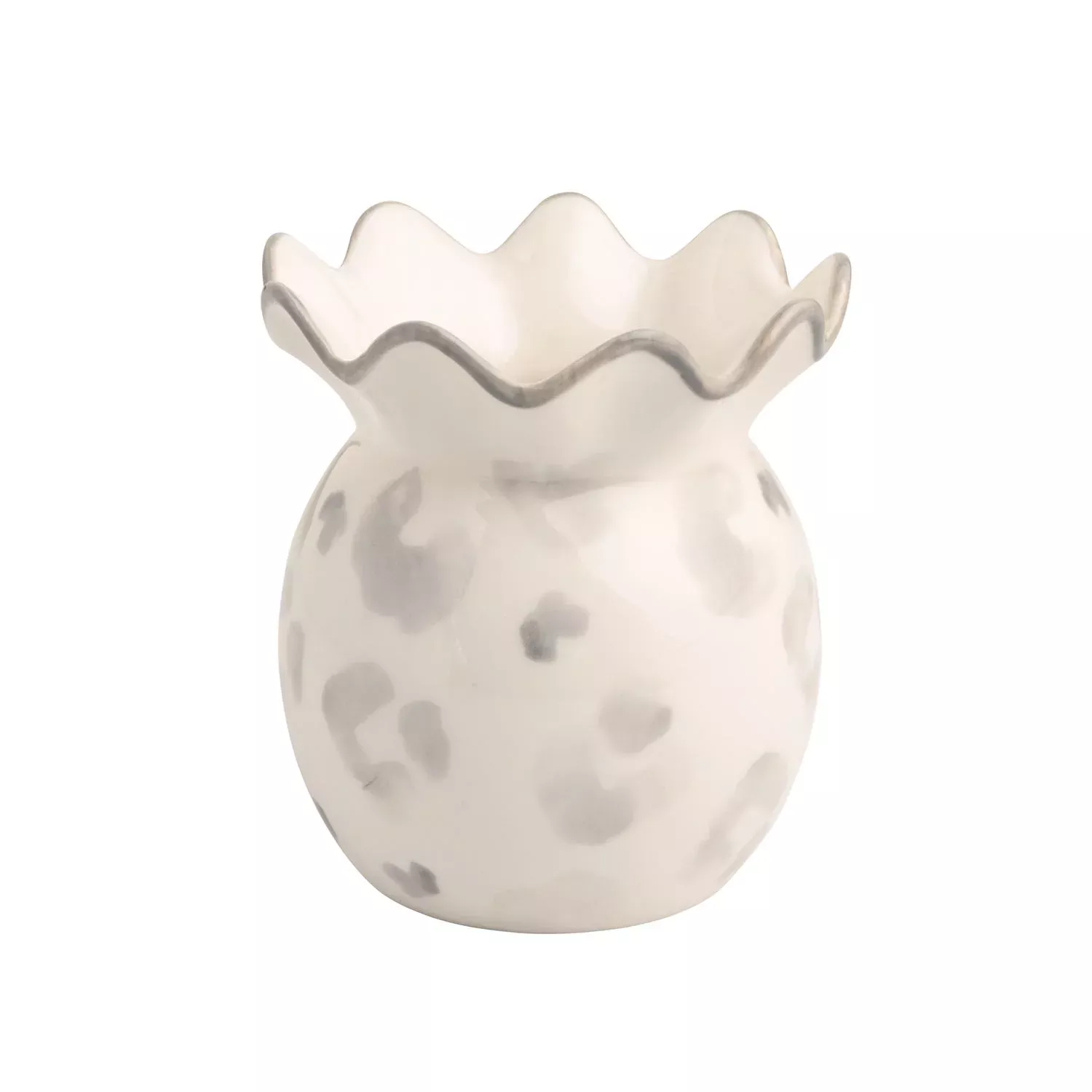 Gray Leopard Vase